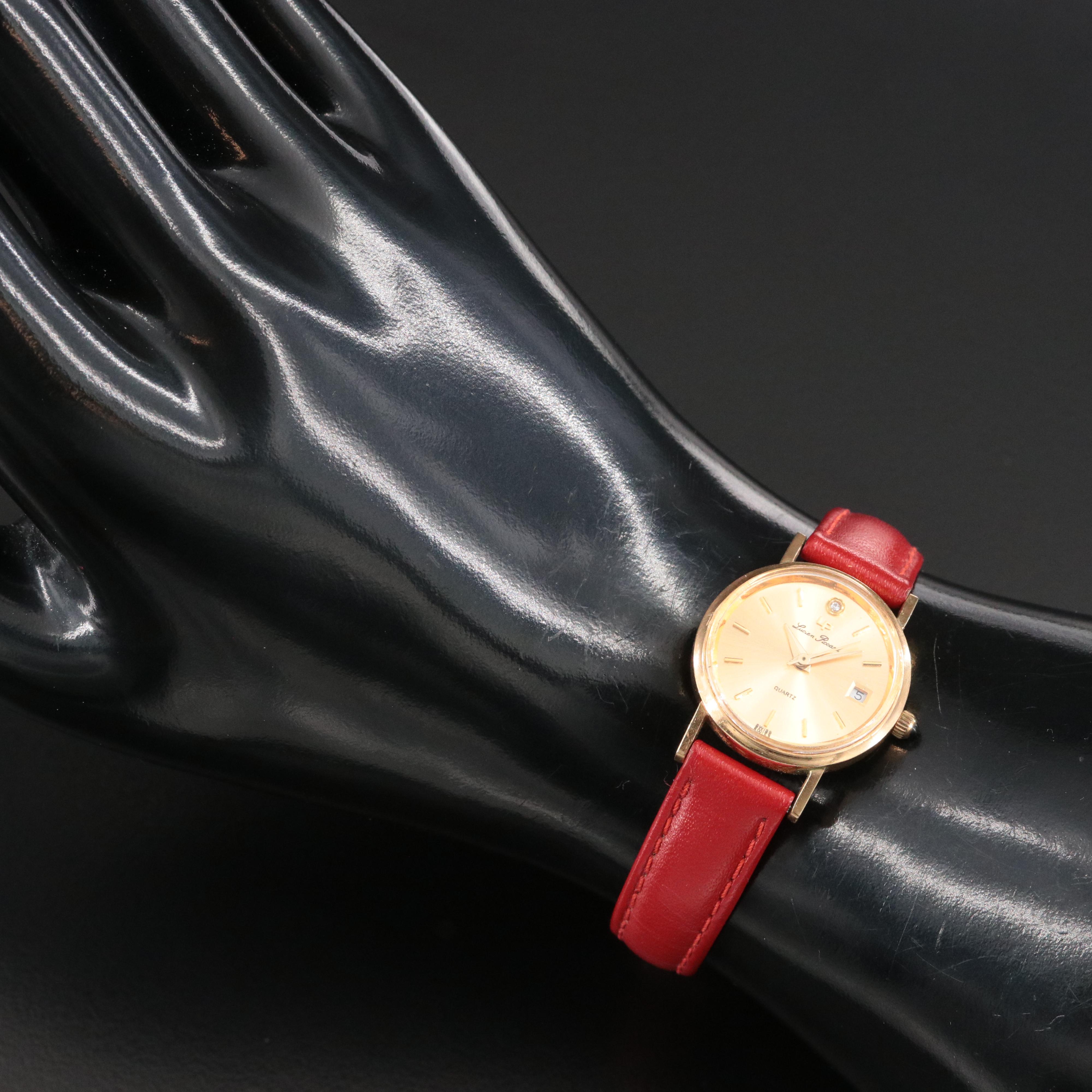 14K Gold Lucien Piccard Swiss Quartz Watch