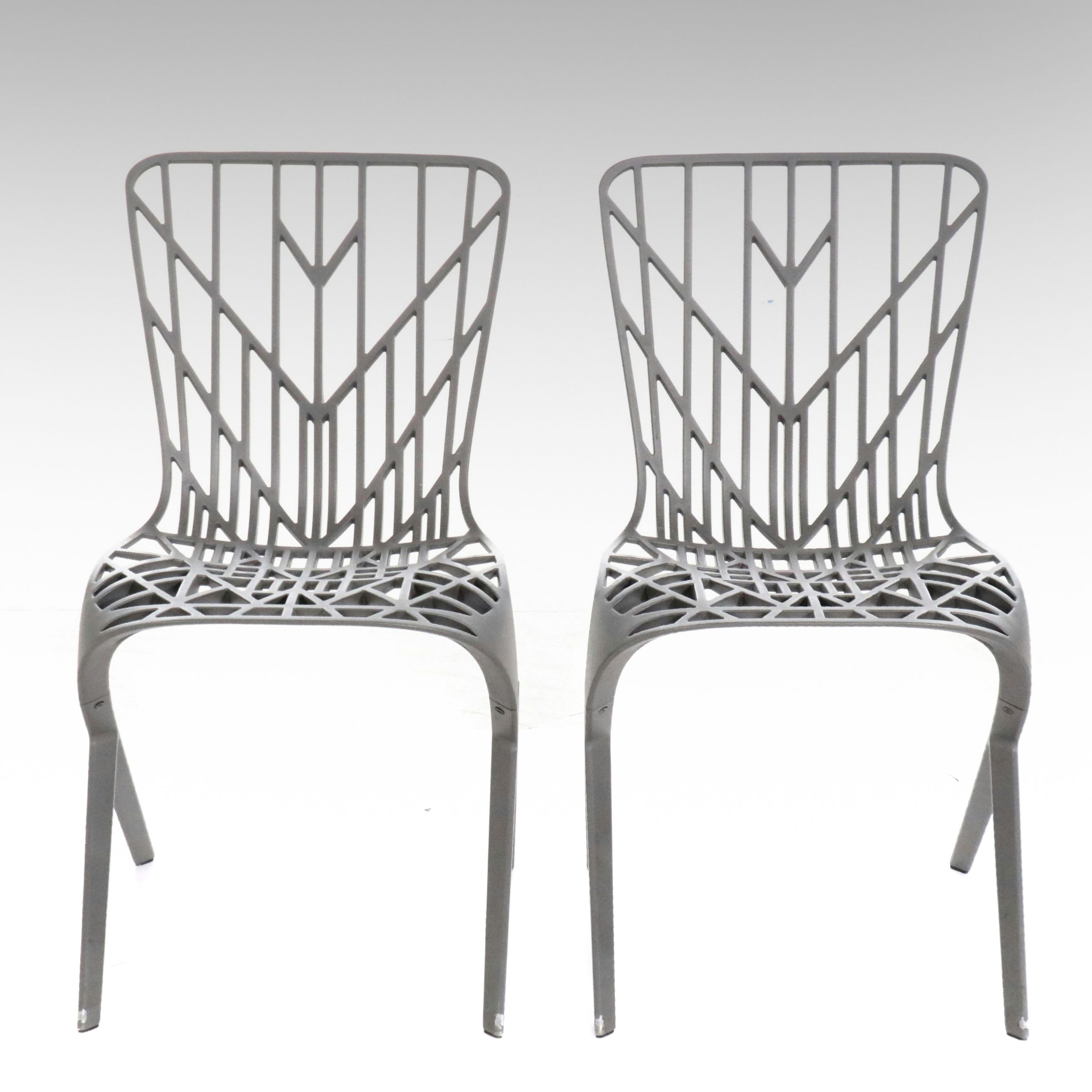 David Adjaye for KnollStudio Cast Aluminum Washington Skeleton Chairs