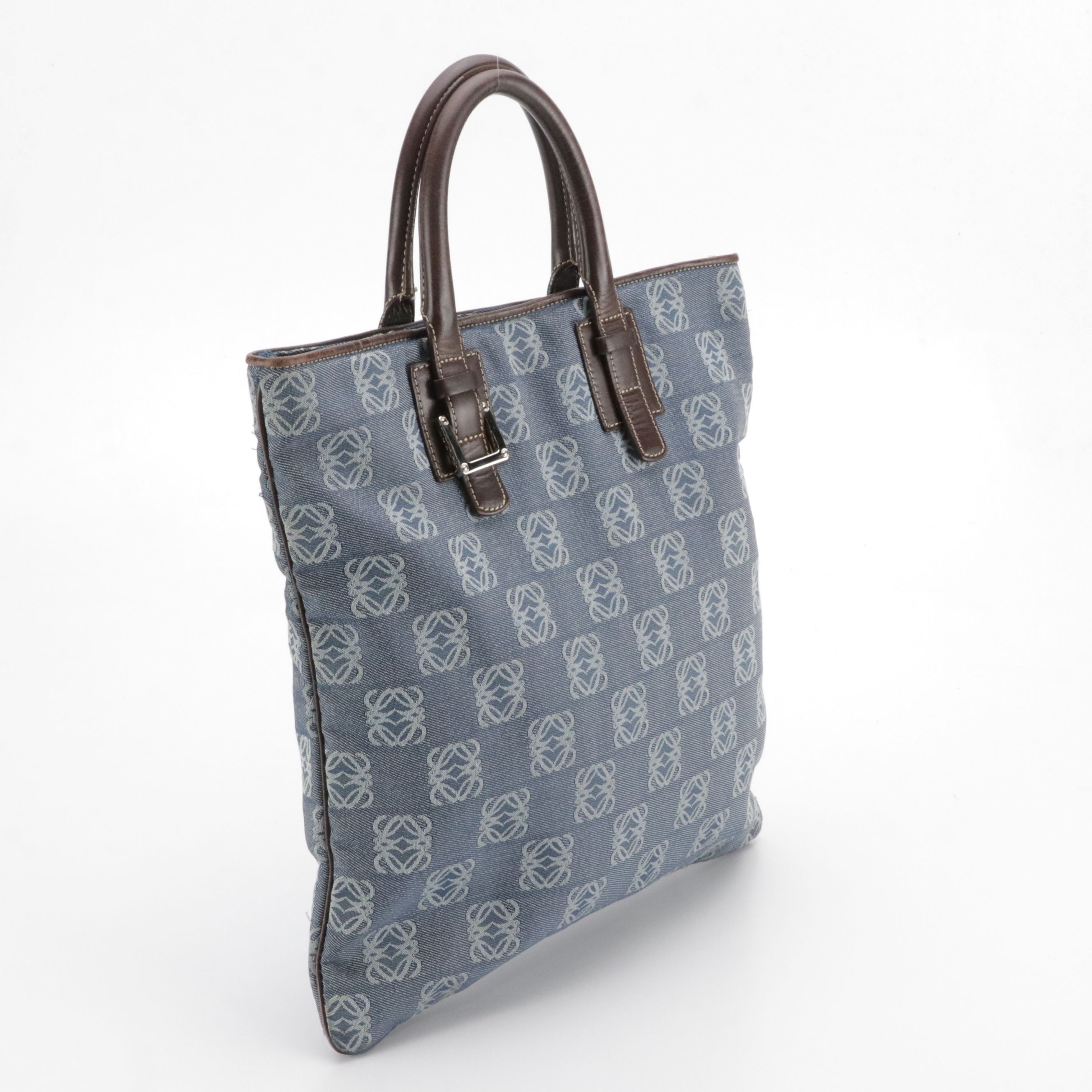 Loewe Denim Anangram Top Handle Vertical Tote