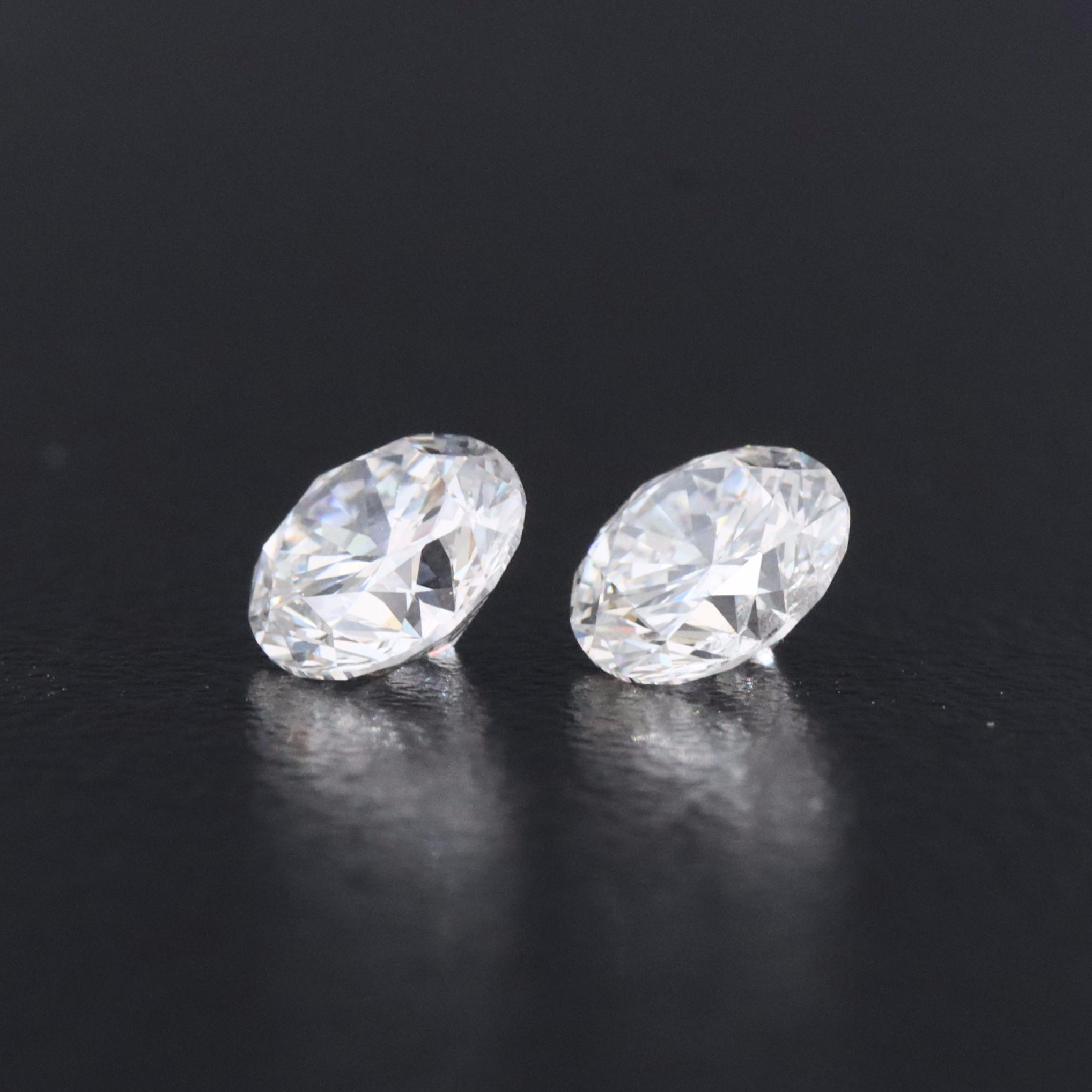 Loose 1.07 CTW Lab Grown Diamond Matched Pair