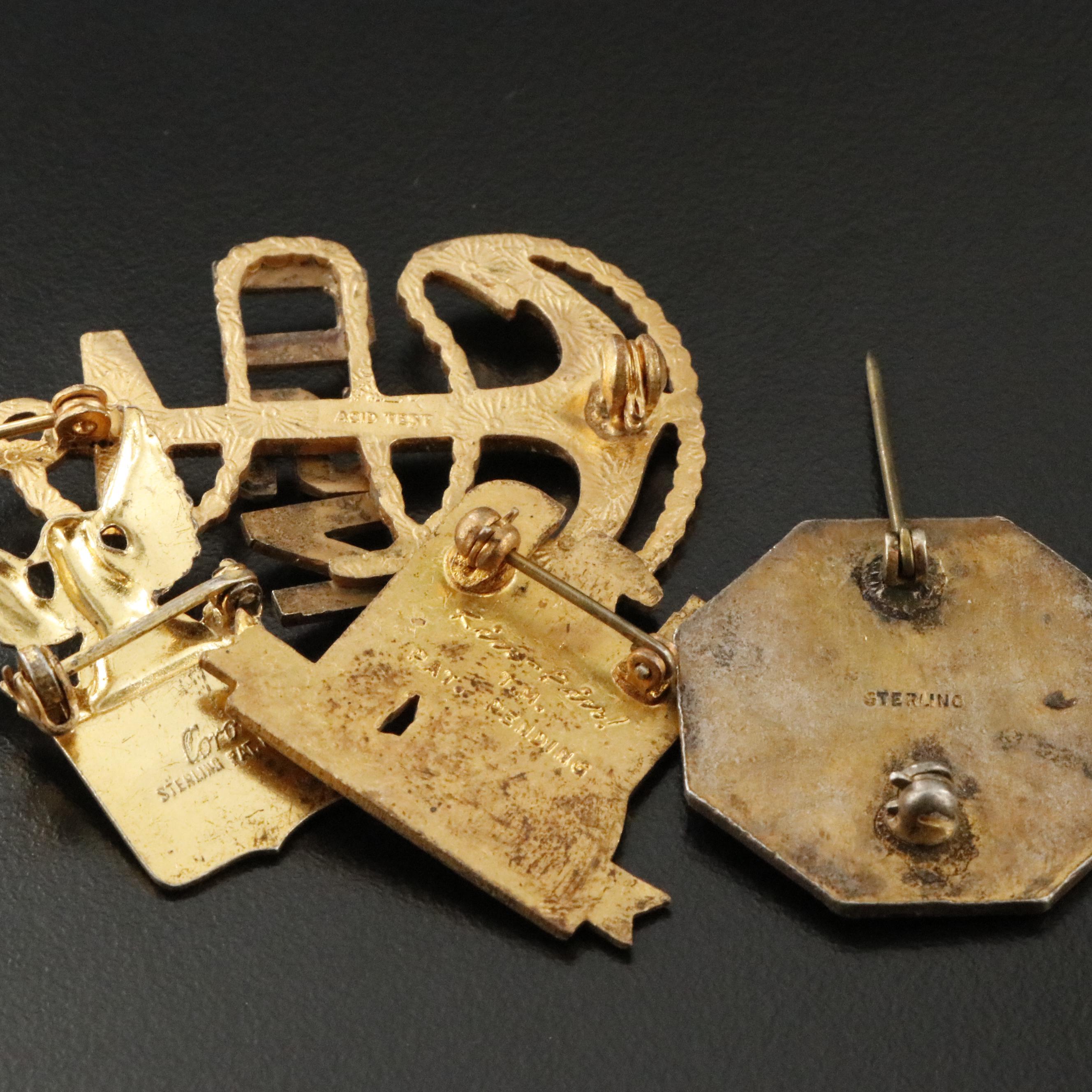 Vintage Collection of Military Pins, Insignias and Locket