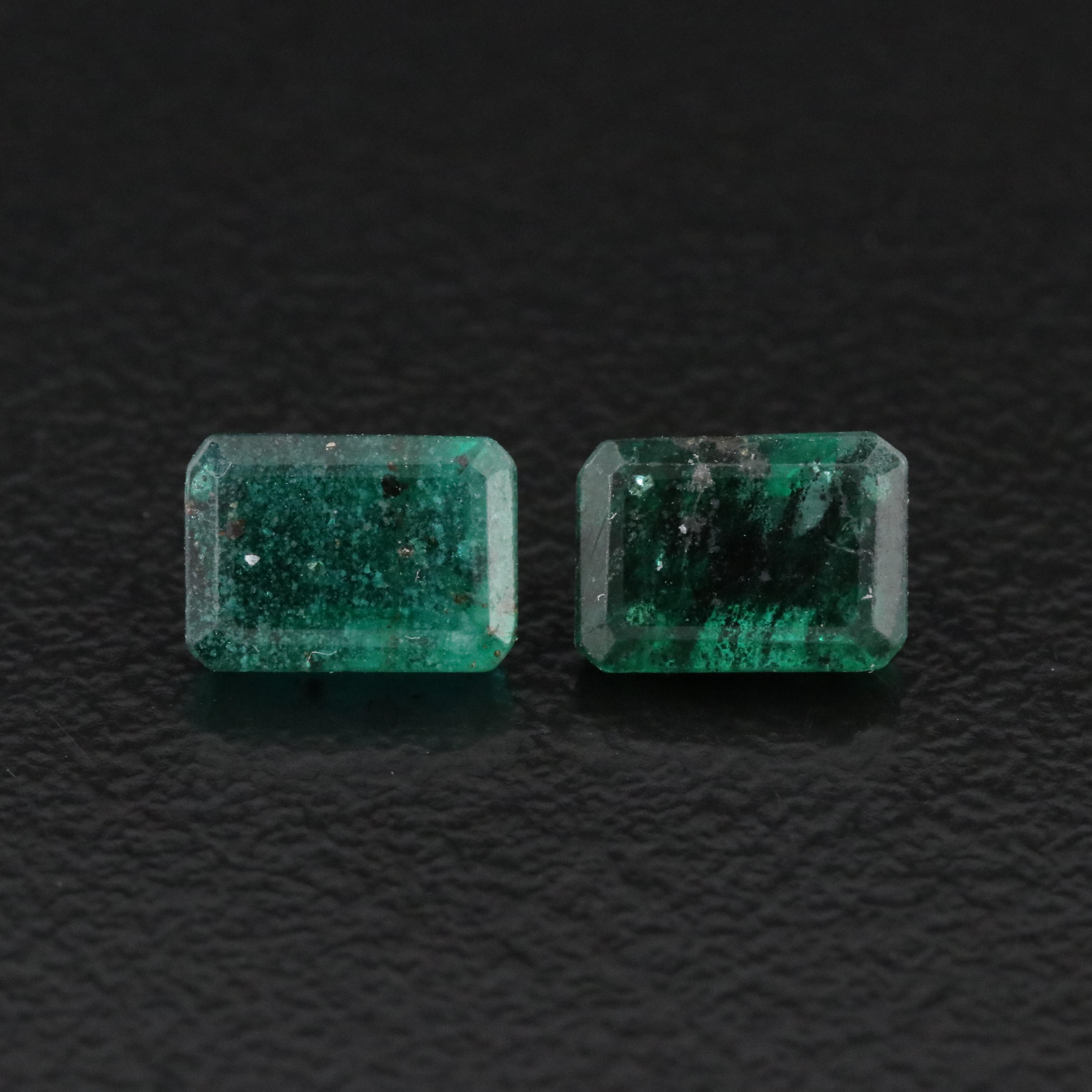 Loose 2.25 CTW Matched Pair of Emeralds