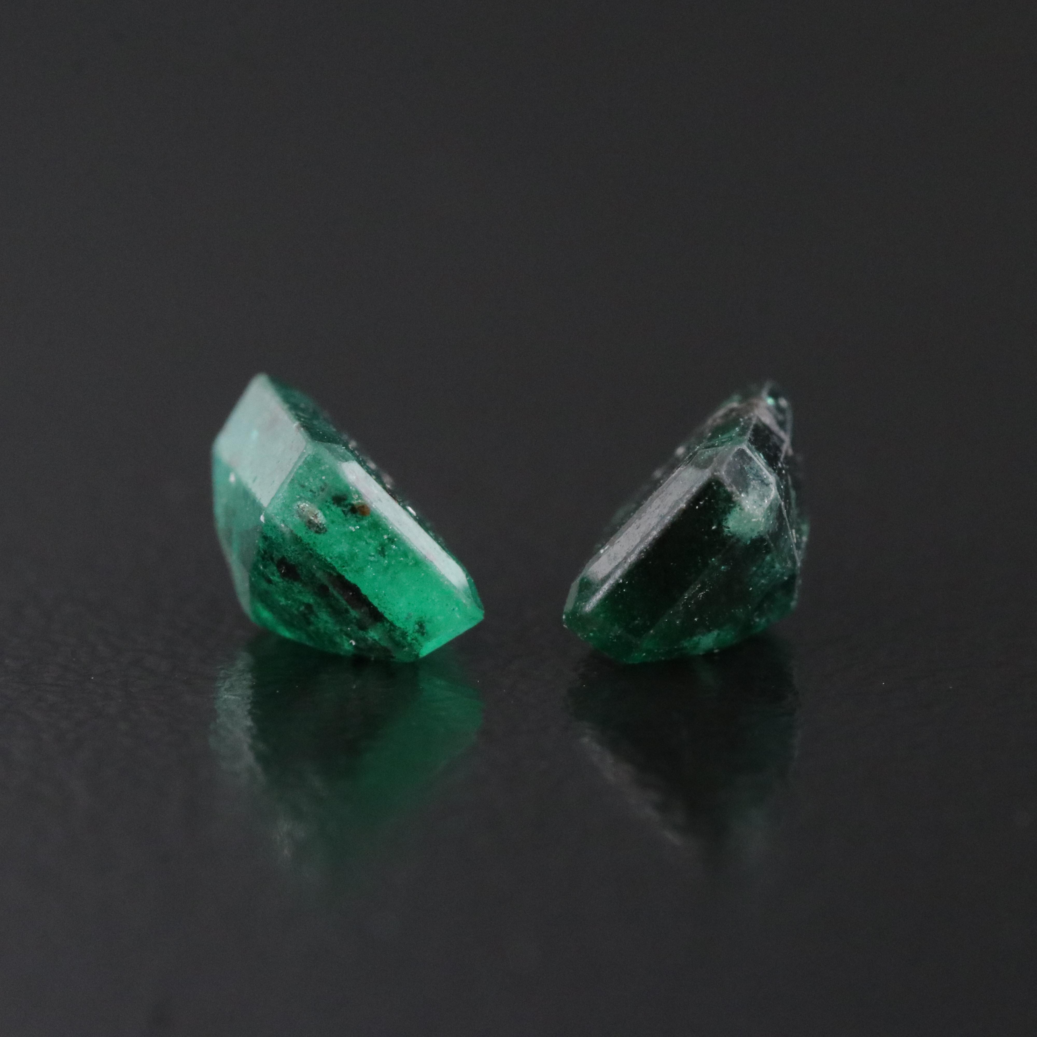 Loose 2.25 CTW Matched Pair of Emeralds