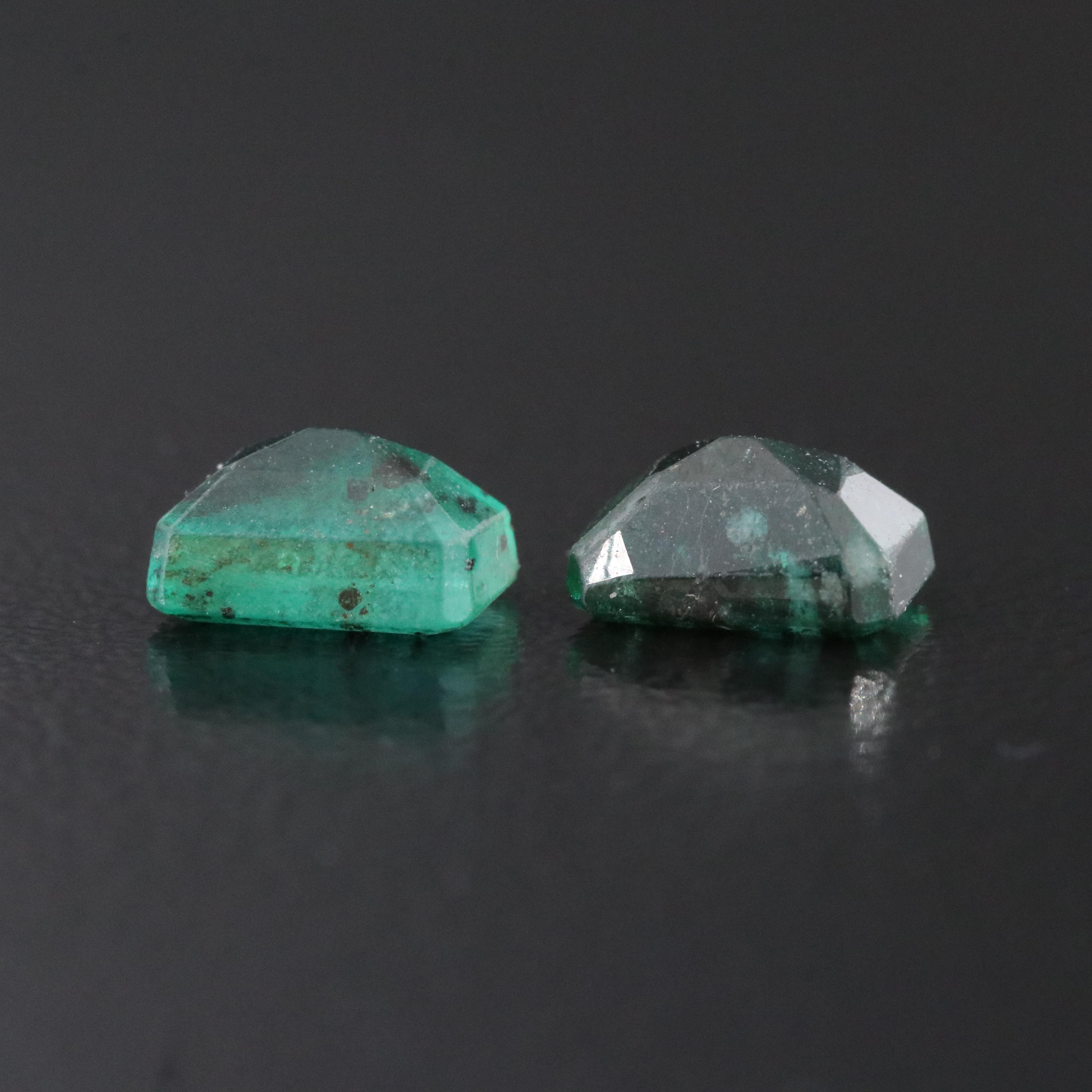 Loose 2.25 CTW Matched Pair of Emeralds