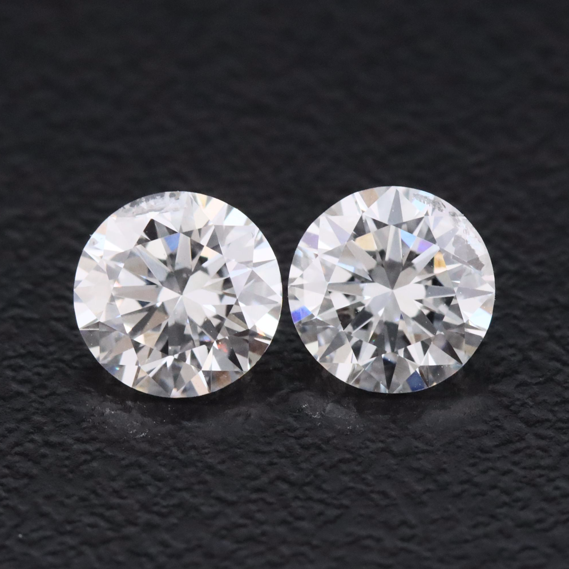 Loose 1.06 CTW Lab Grown Diamond Matched Pair