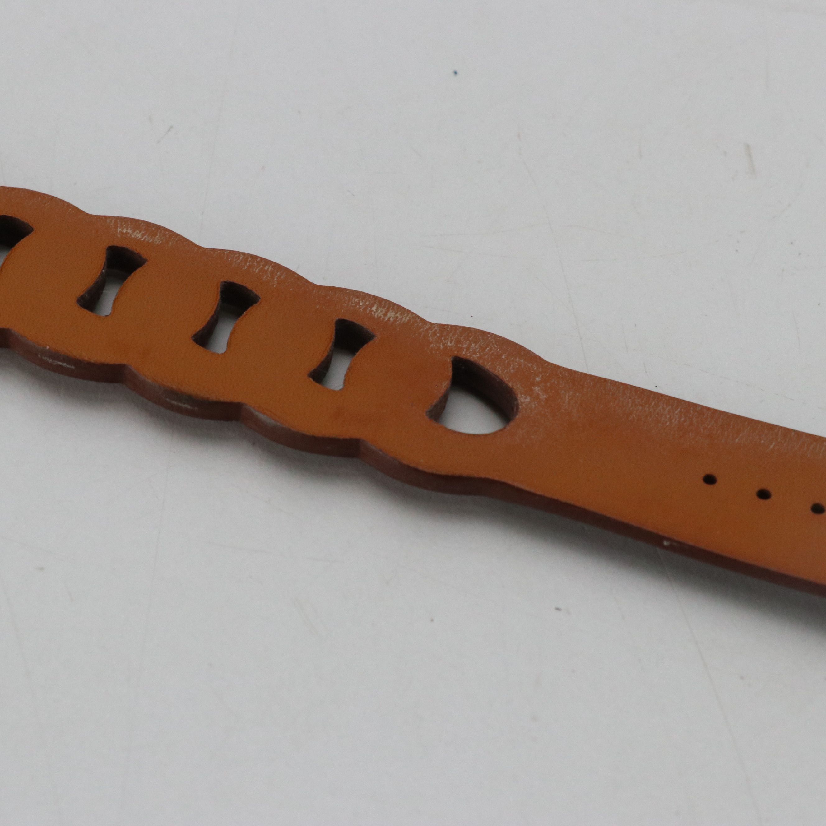 Hermès Gourmette Double Tour Apple Series 7 Watch Strap in Barenia Leather w/Box