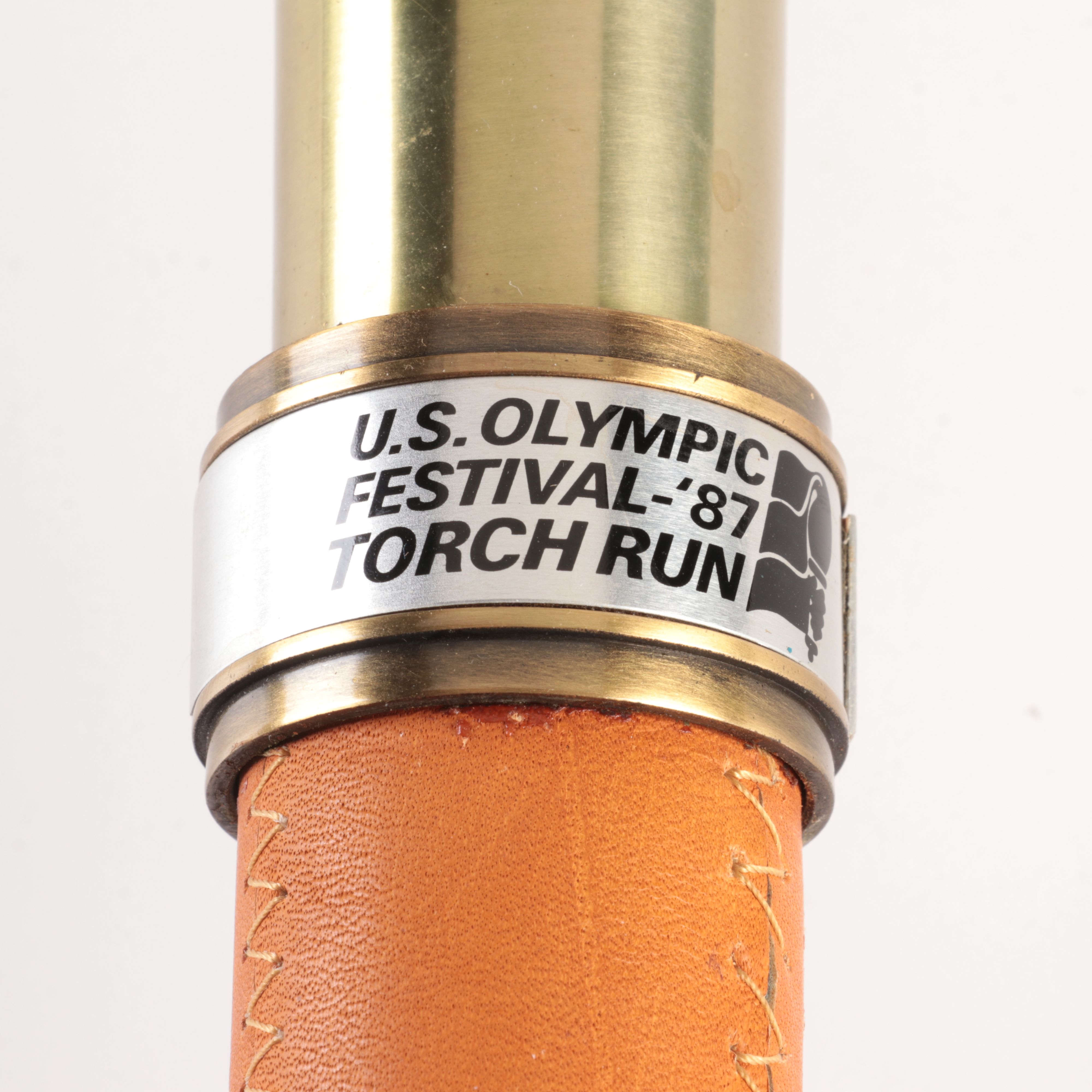 '87 US Olympic Festival Torch Run Torch, Plaque and Lapel Pins