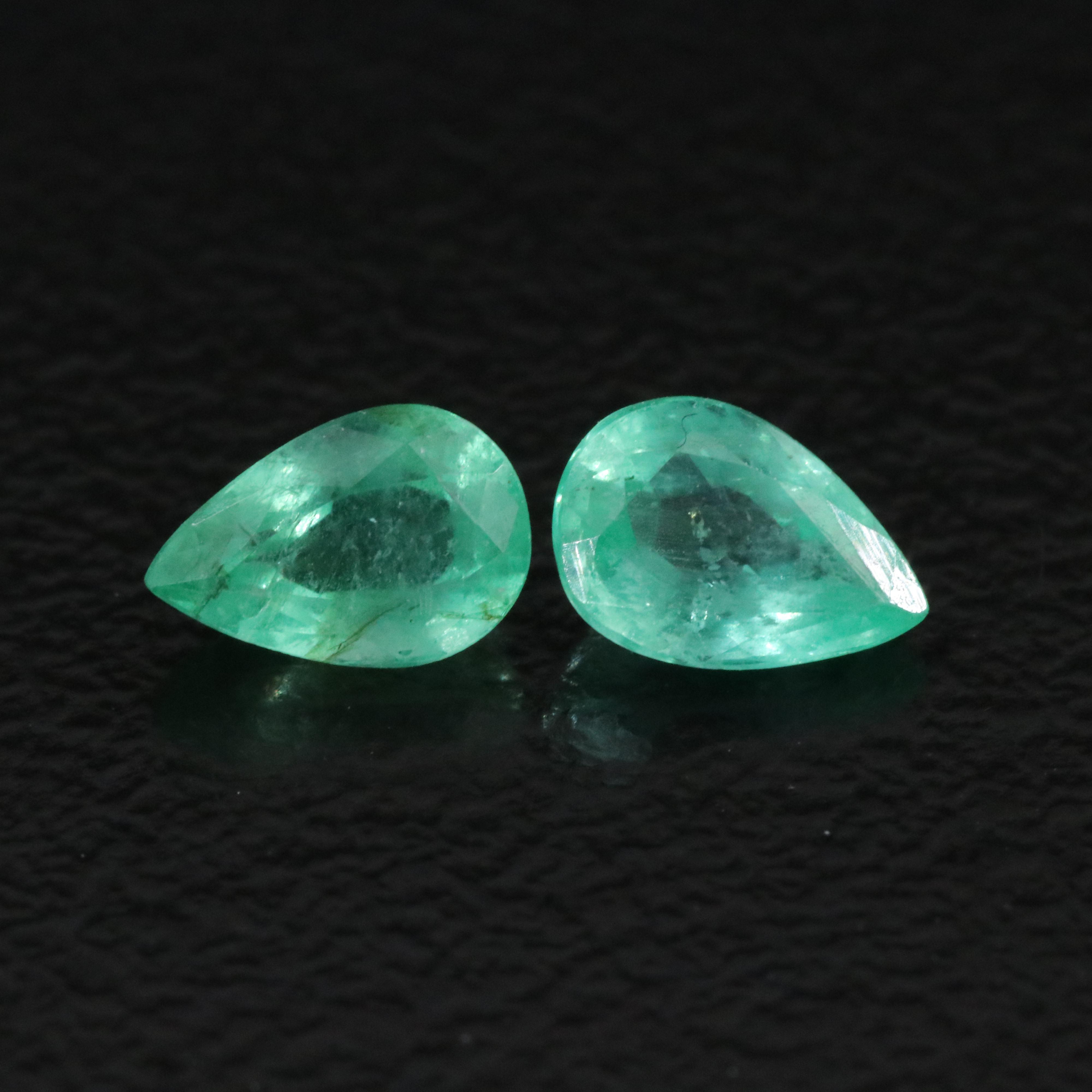 Loose 0.80 CTW Matched Pair of Emeralds