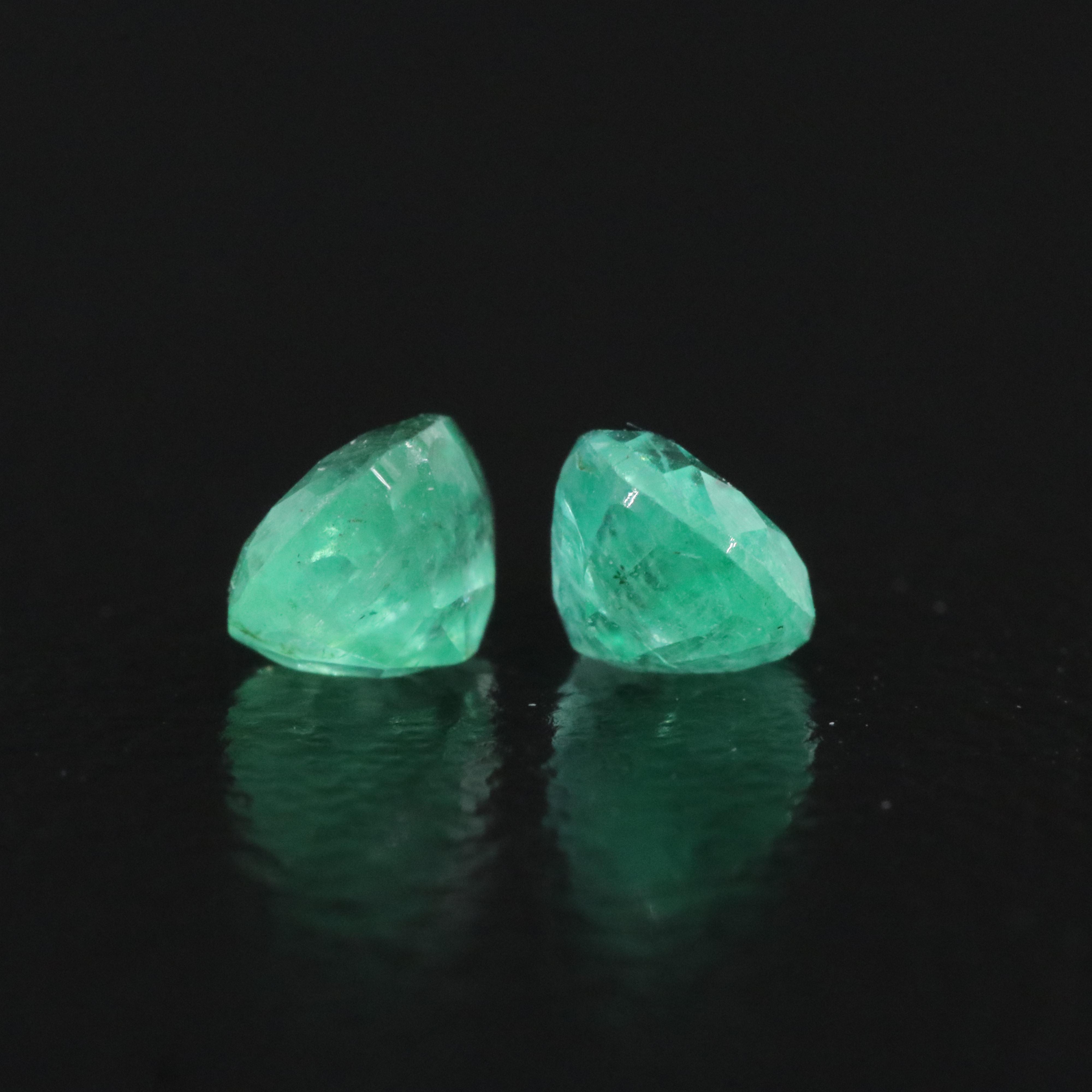 Loose 0.80 CTW Matched Pair of Emeralds