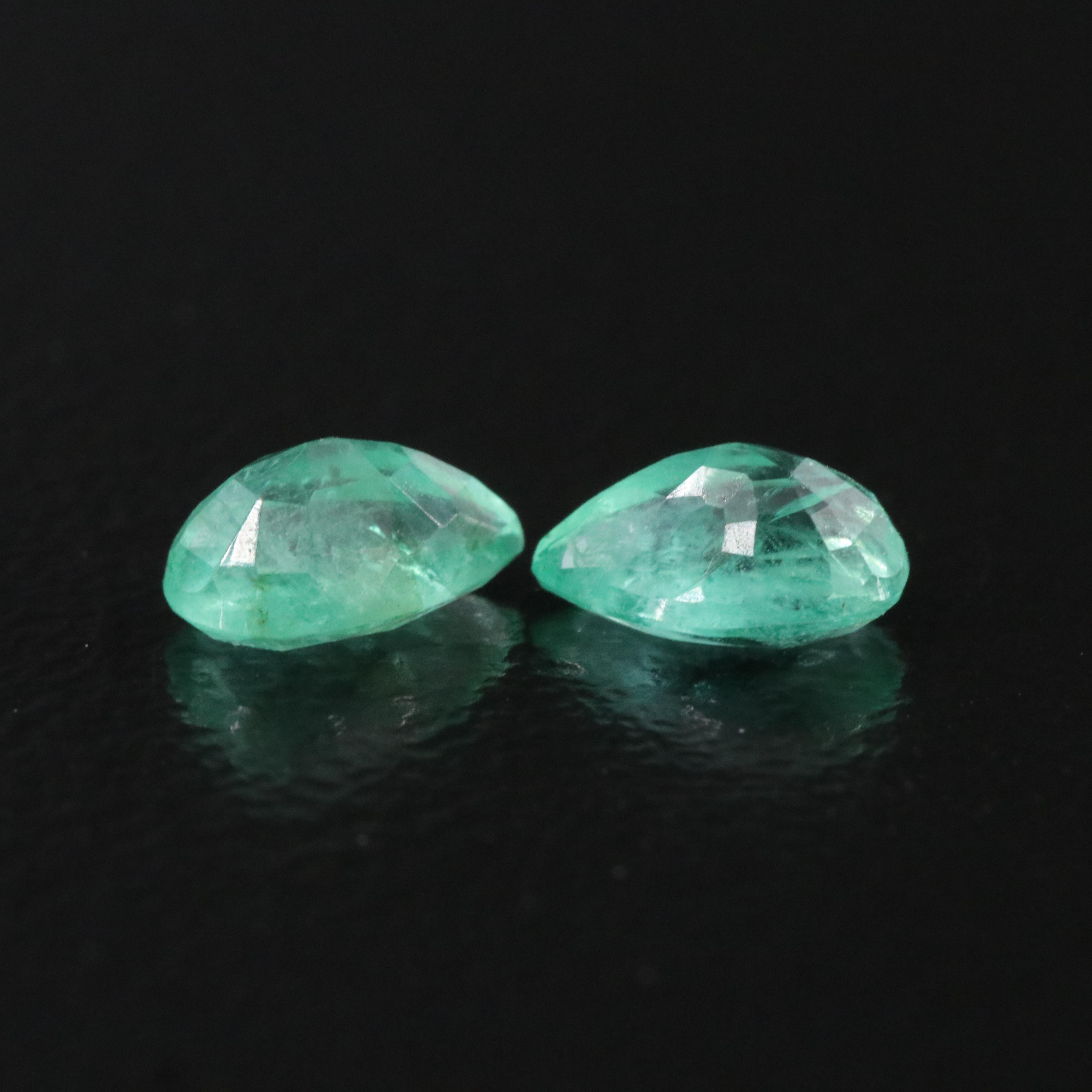 Loose 0.80 CTW Matched Pair of Emeralds