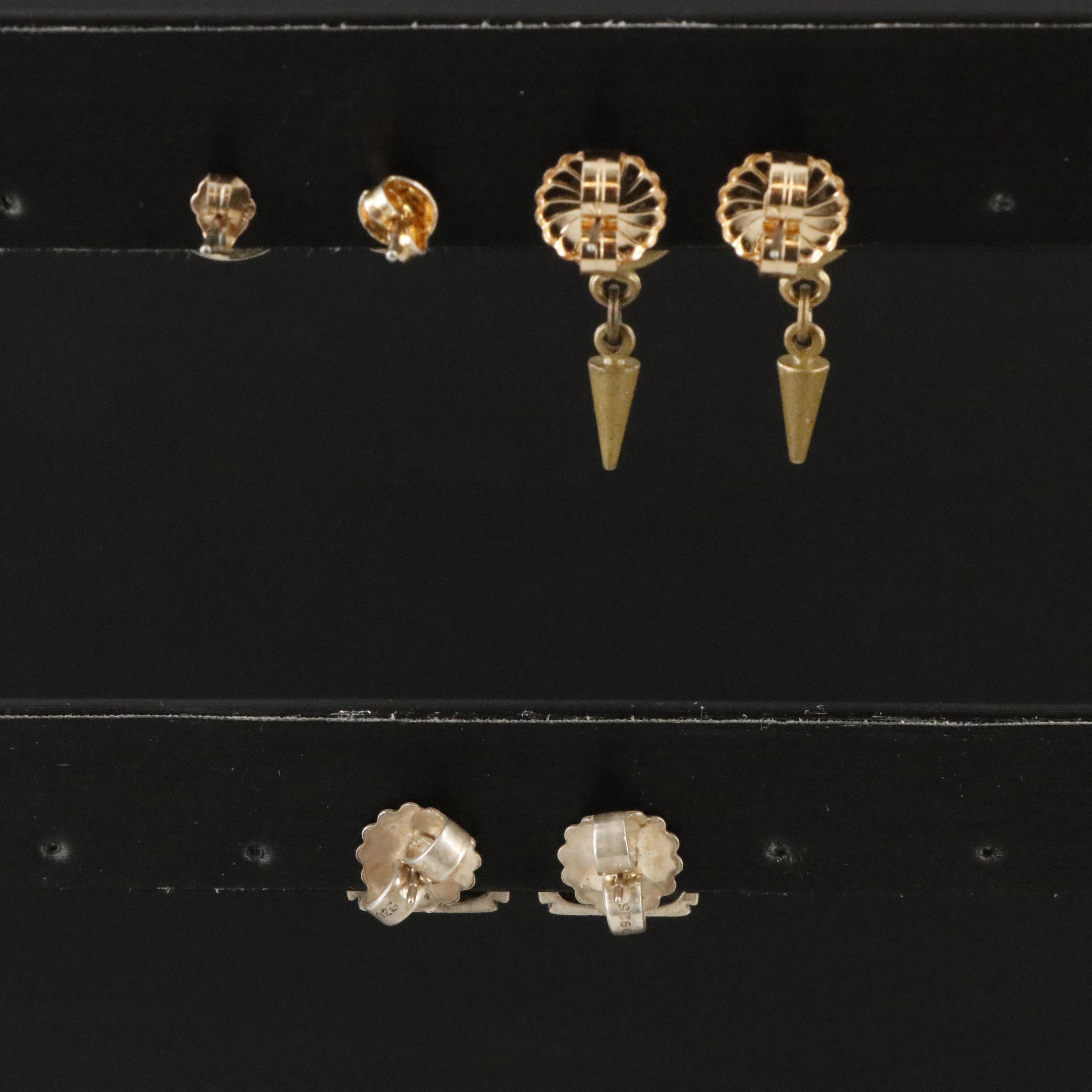 Earrings Featuring Sterling, Iolite and Amethyst