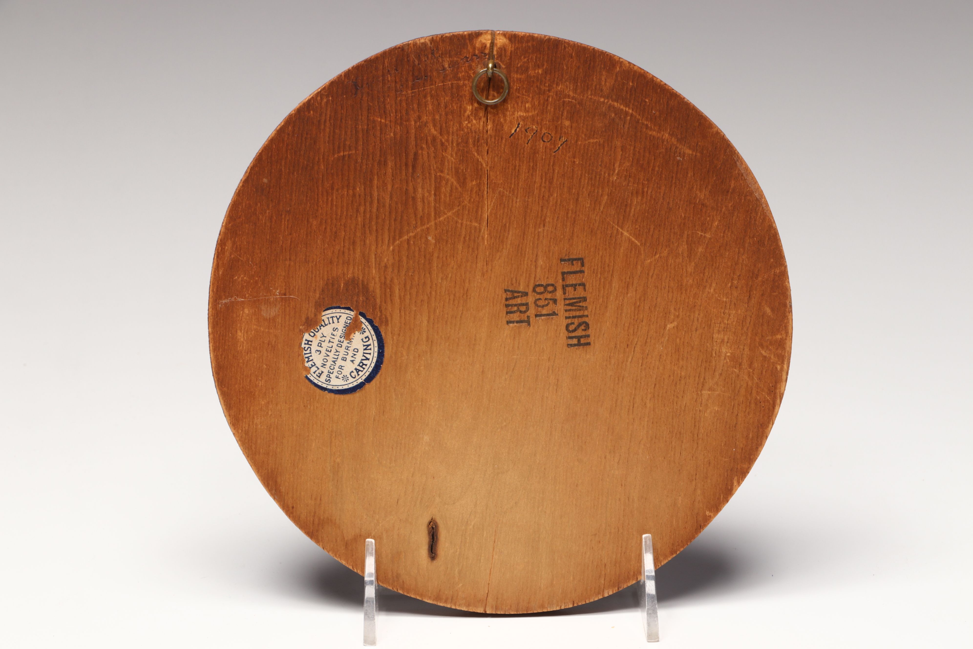 Flemish Folk Art Wood Plaque with Matryoshka Bell and Other Vintage Wood Décor