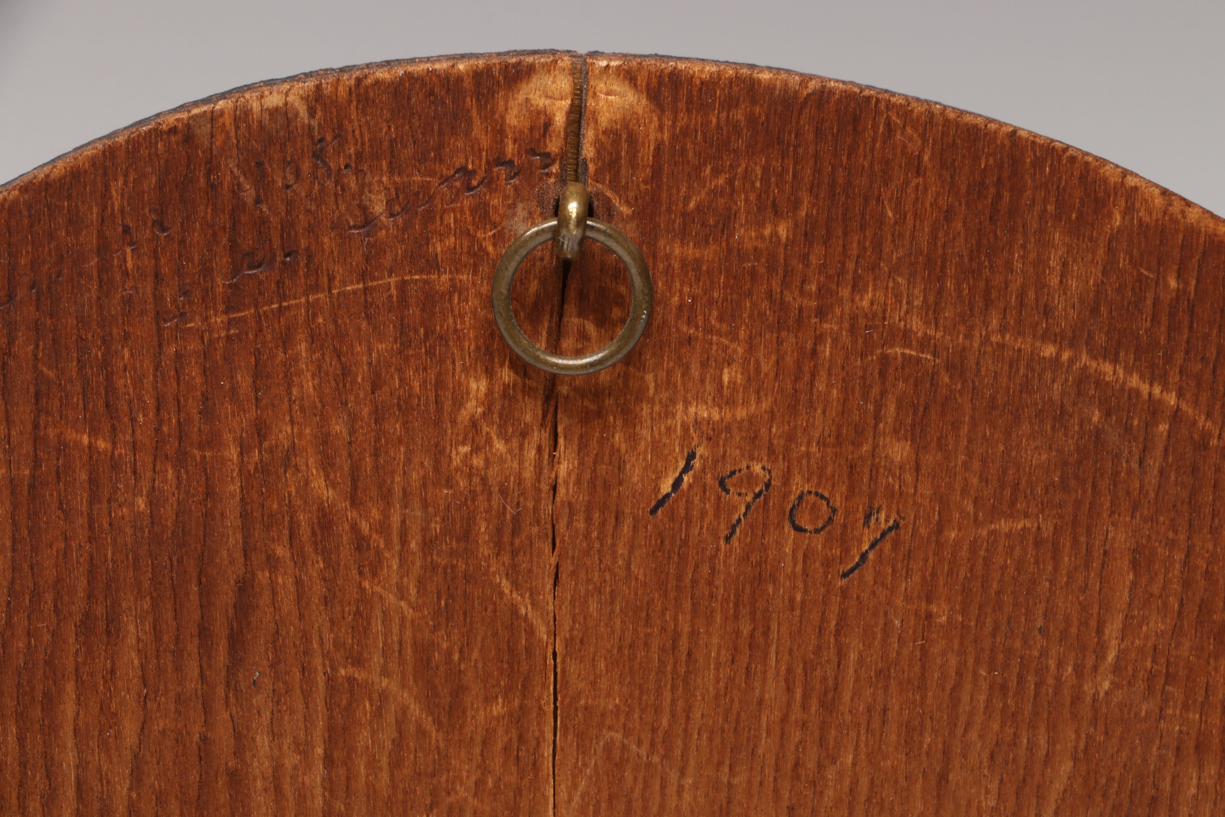 Flemish Folk Art Wood Plaque with Matryoshka Bell and Other Vintage Wood Décor