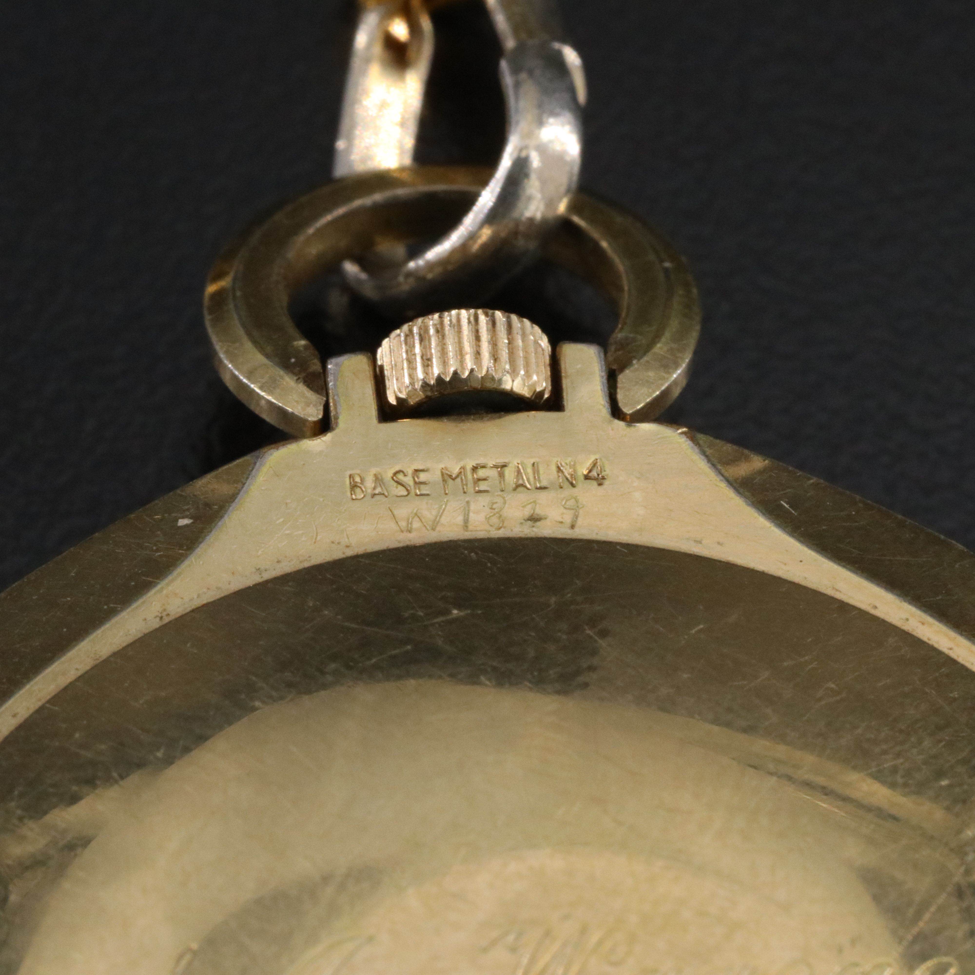 Caravelle Slim Gold Tone Pocket Watch with Fob