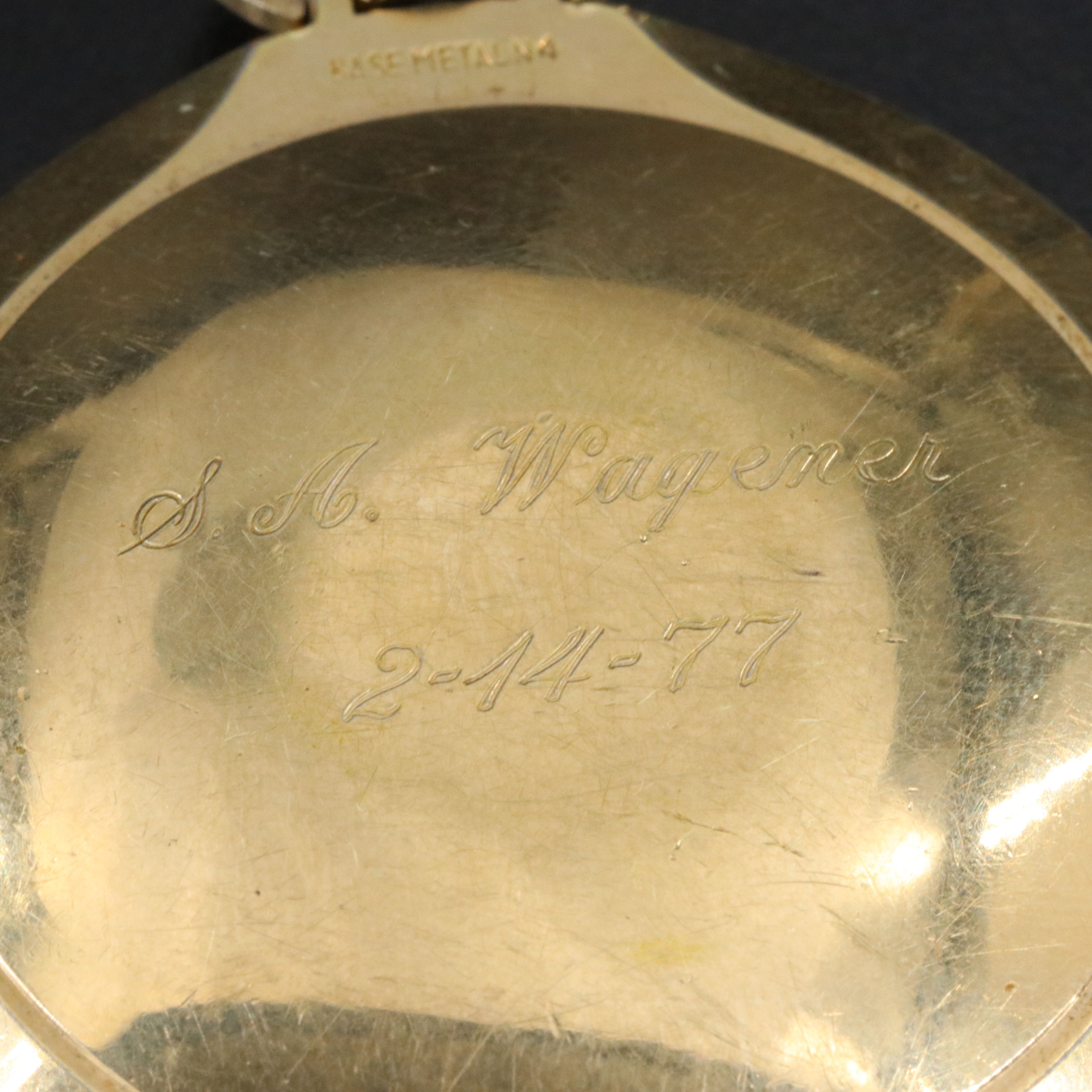 Caravelle Slim Gold Tone Pocket Watch with Fob