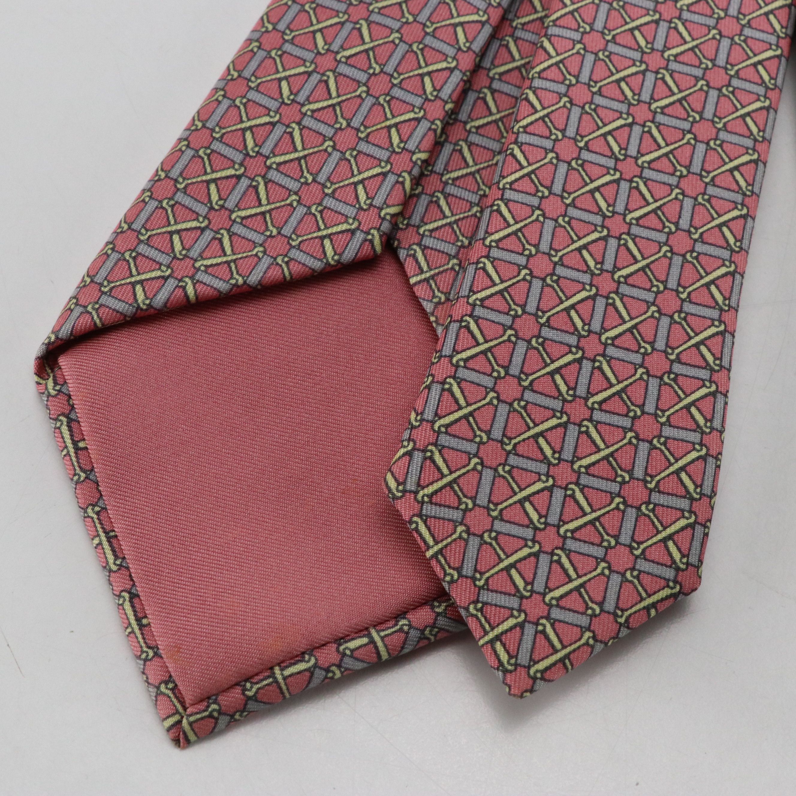 Hermès Geometric Bridle Bit Necktie in Silk Twill with Gift Box