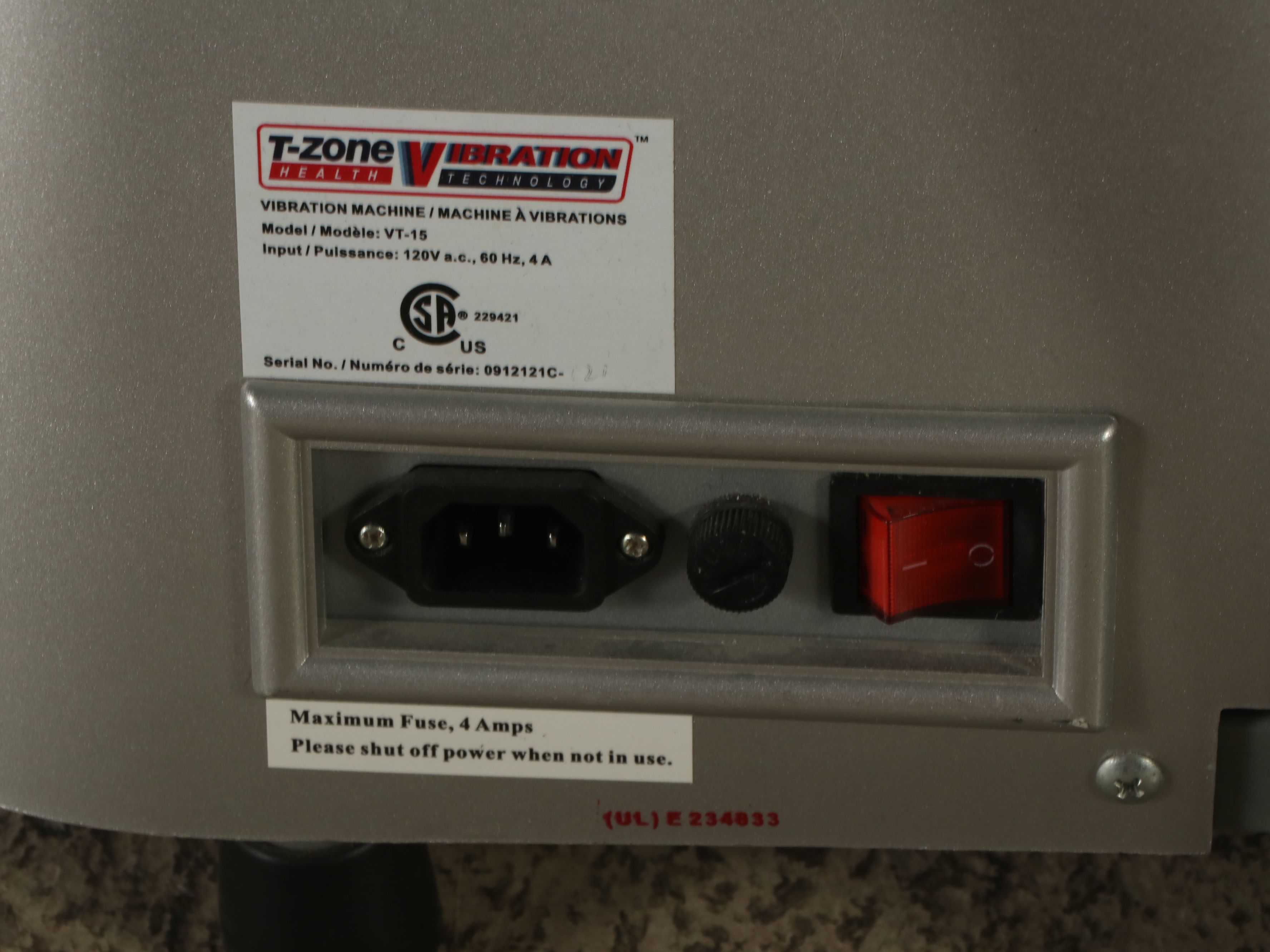 T-Zone Health VT15 Vibration Machine