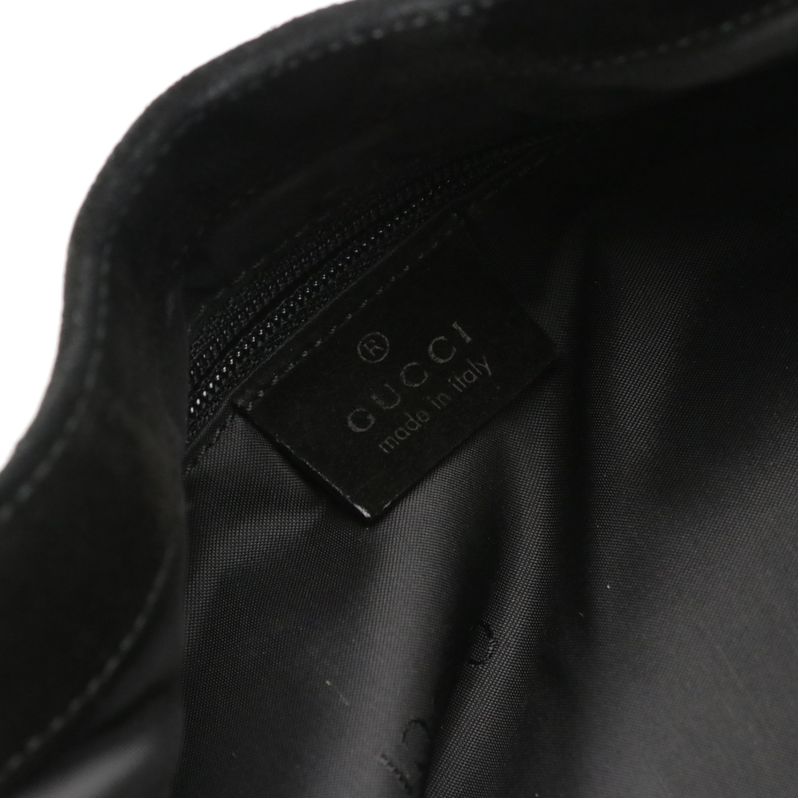 Gucci Bamboo Handle Hobo Shoulder Bag in Black Suede