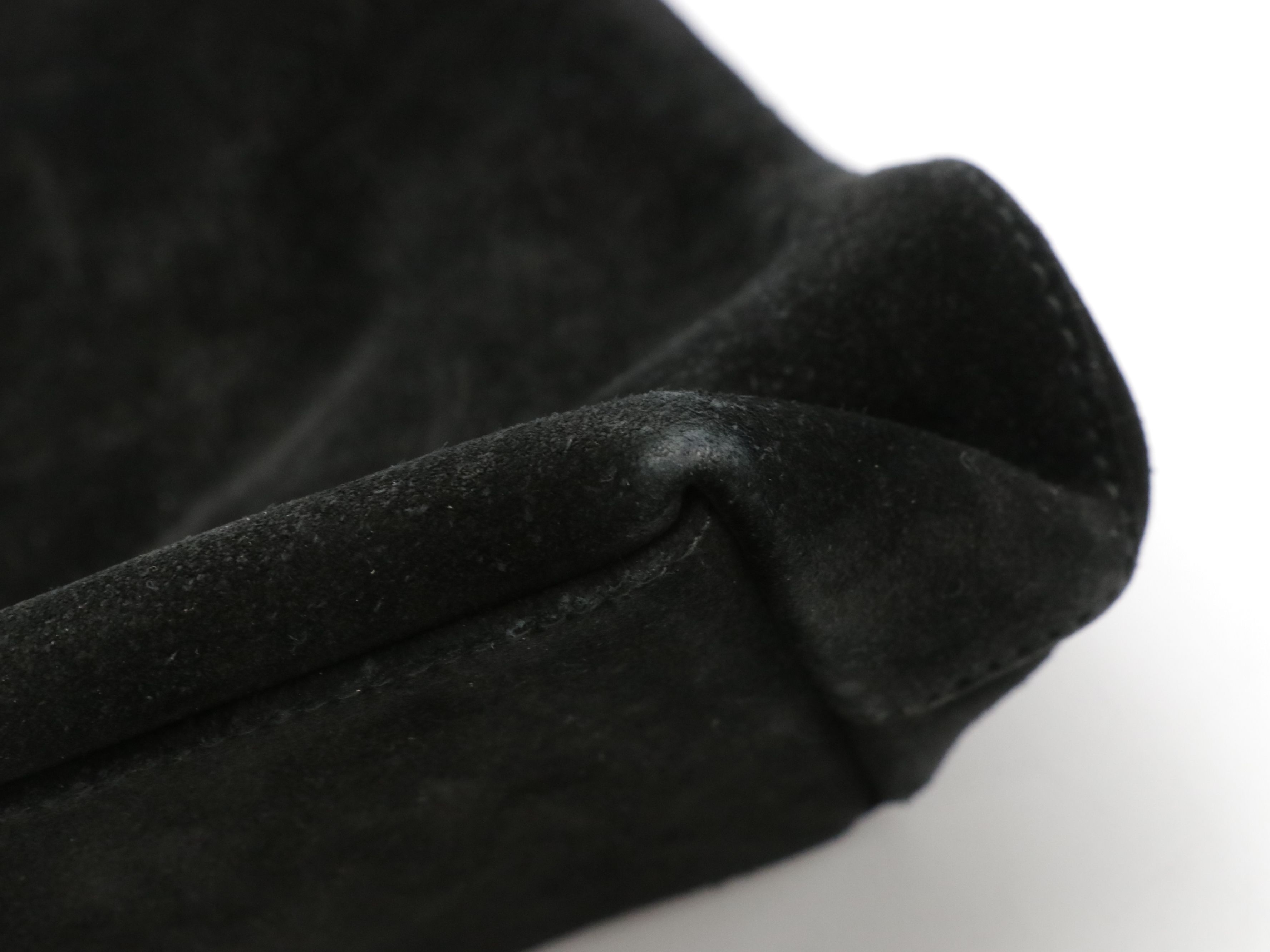 Gucci Bamboo Handle Hobo Shoulder Bag in Black Suede