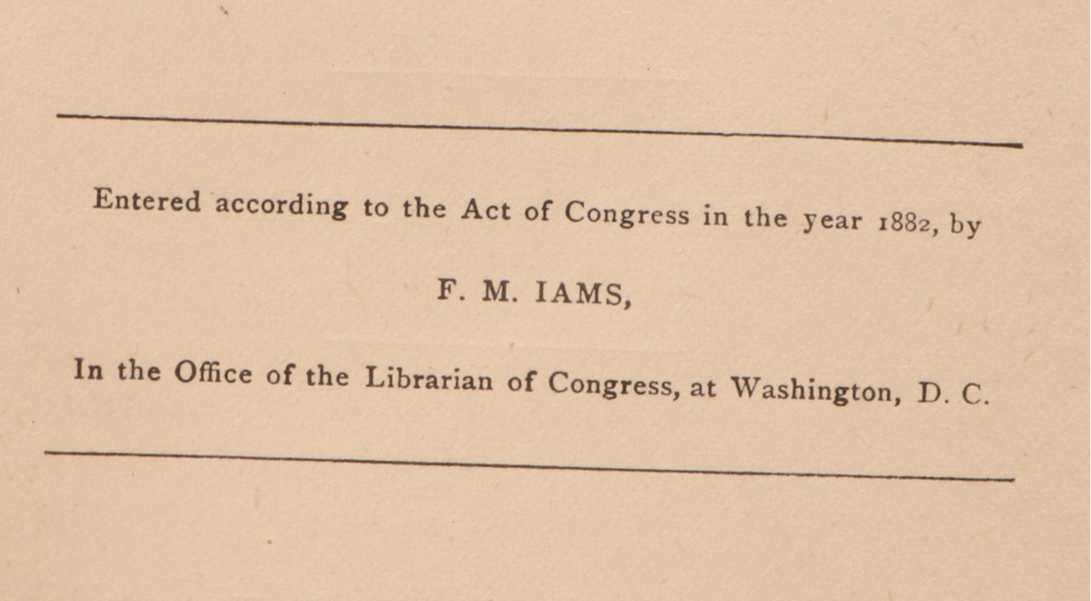 "Behind the Scenes: Sketches from Real Life" by F. M. Iams, 1883