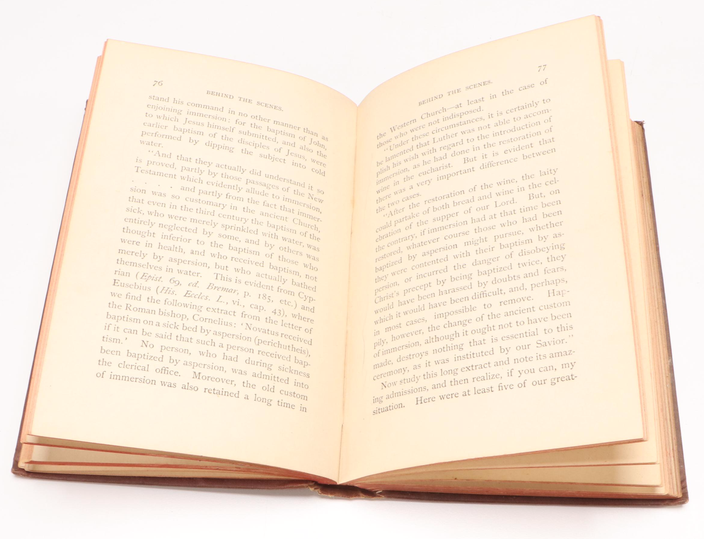 "Behind the Scenes: Sketches from Real Life" by F. M. Iams, 1883