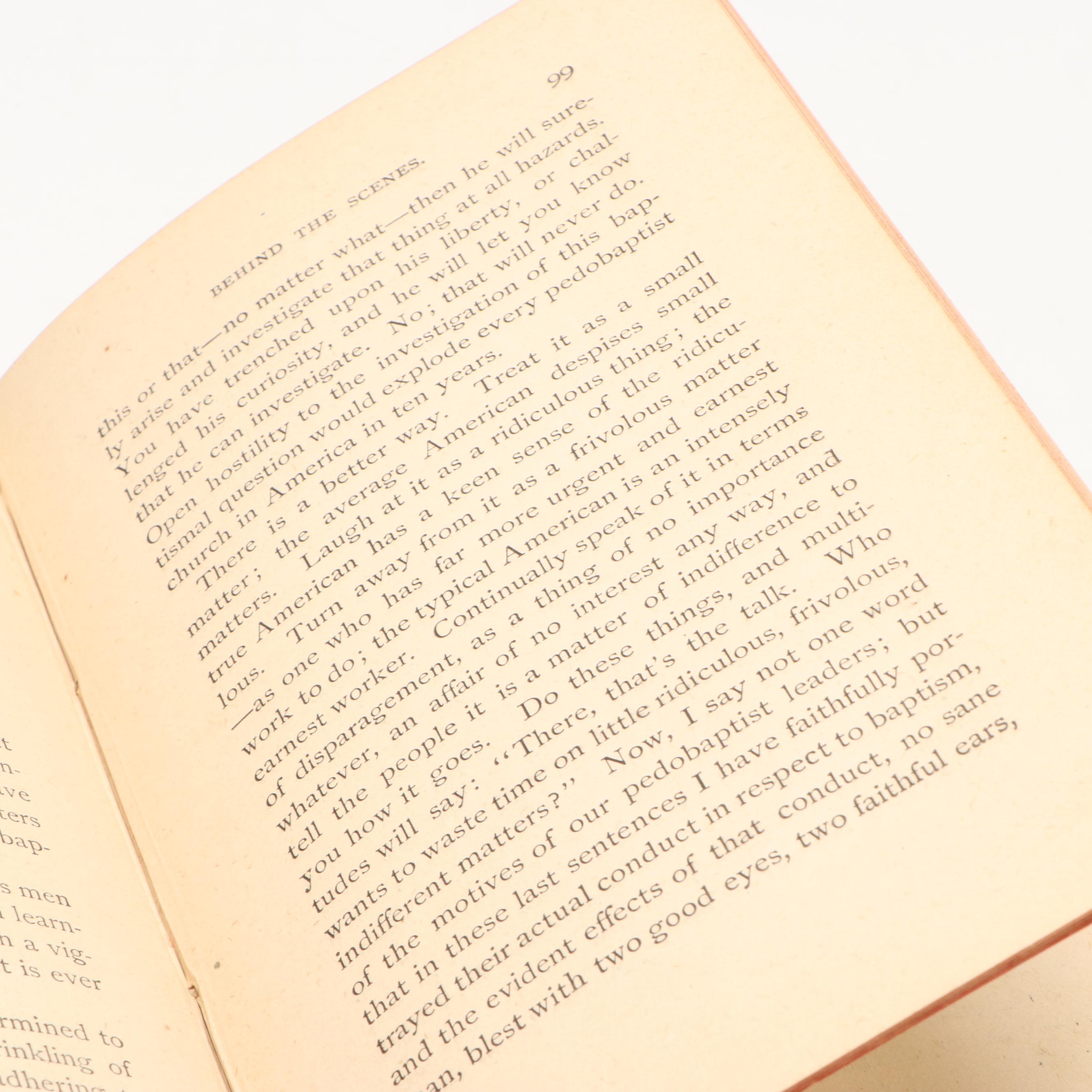 "Behind the Scenes: Sketches from Real Life" by F. M. Iams, 1883