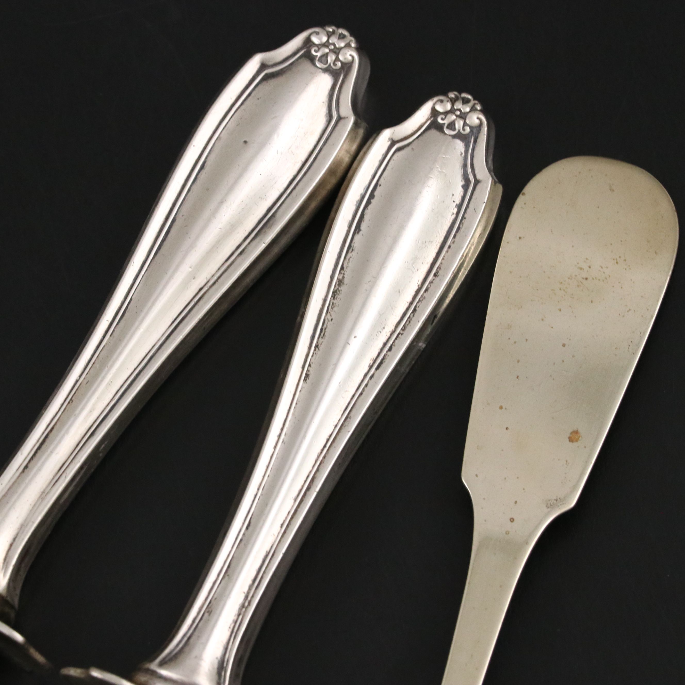 Sterling Silver Cup, Sterling Hand Carving Set, and More Sterling Tableware