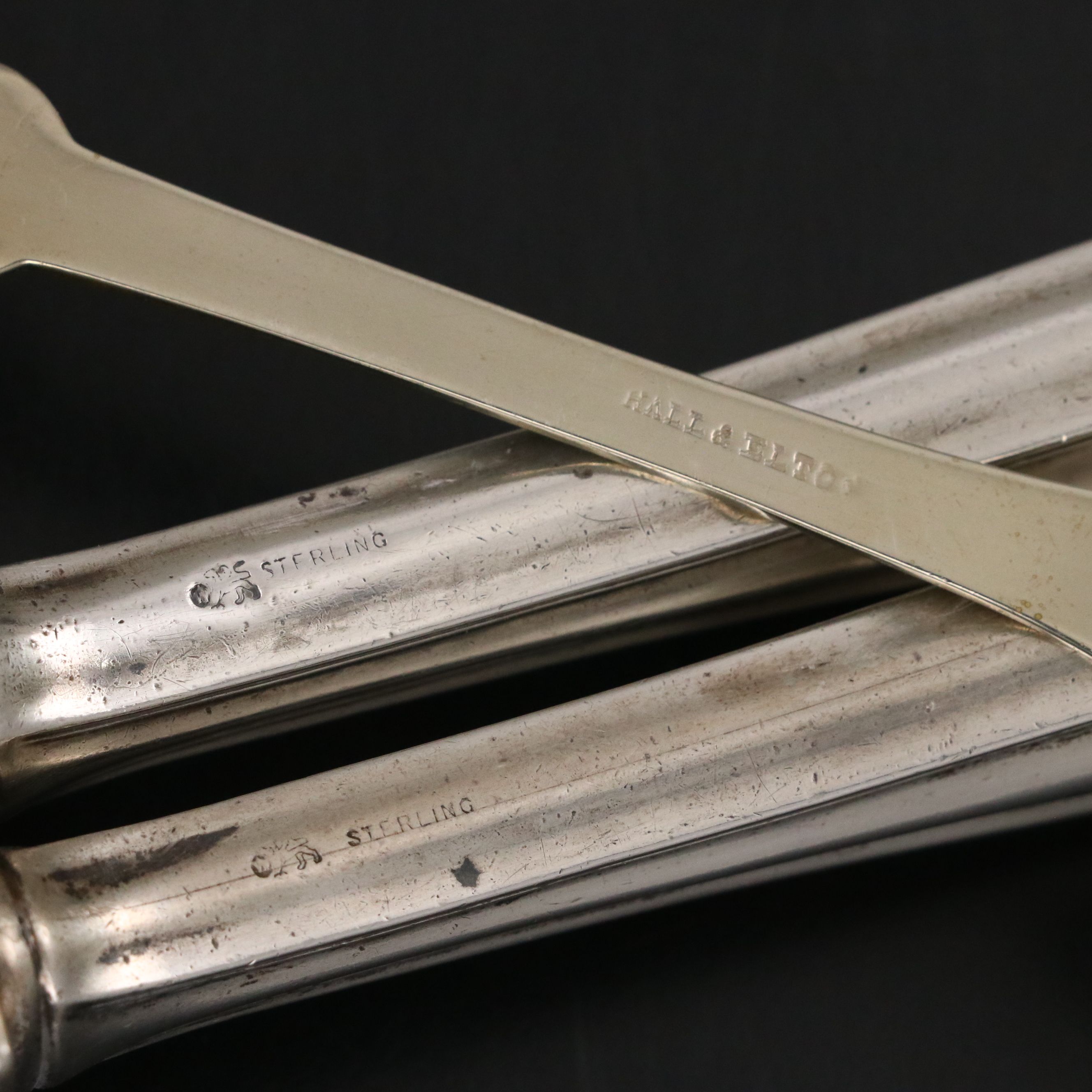 Sterling Silver Cup, Sterling Hand Carving Set, and More Sterling Tableware