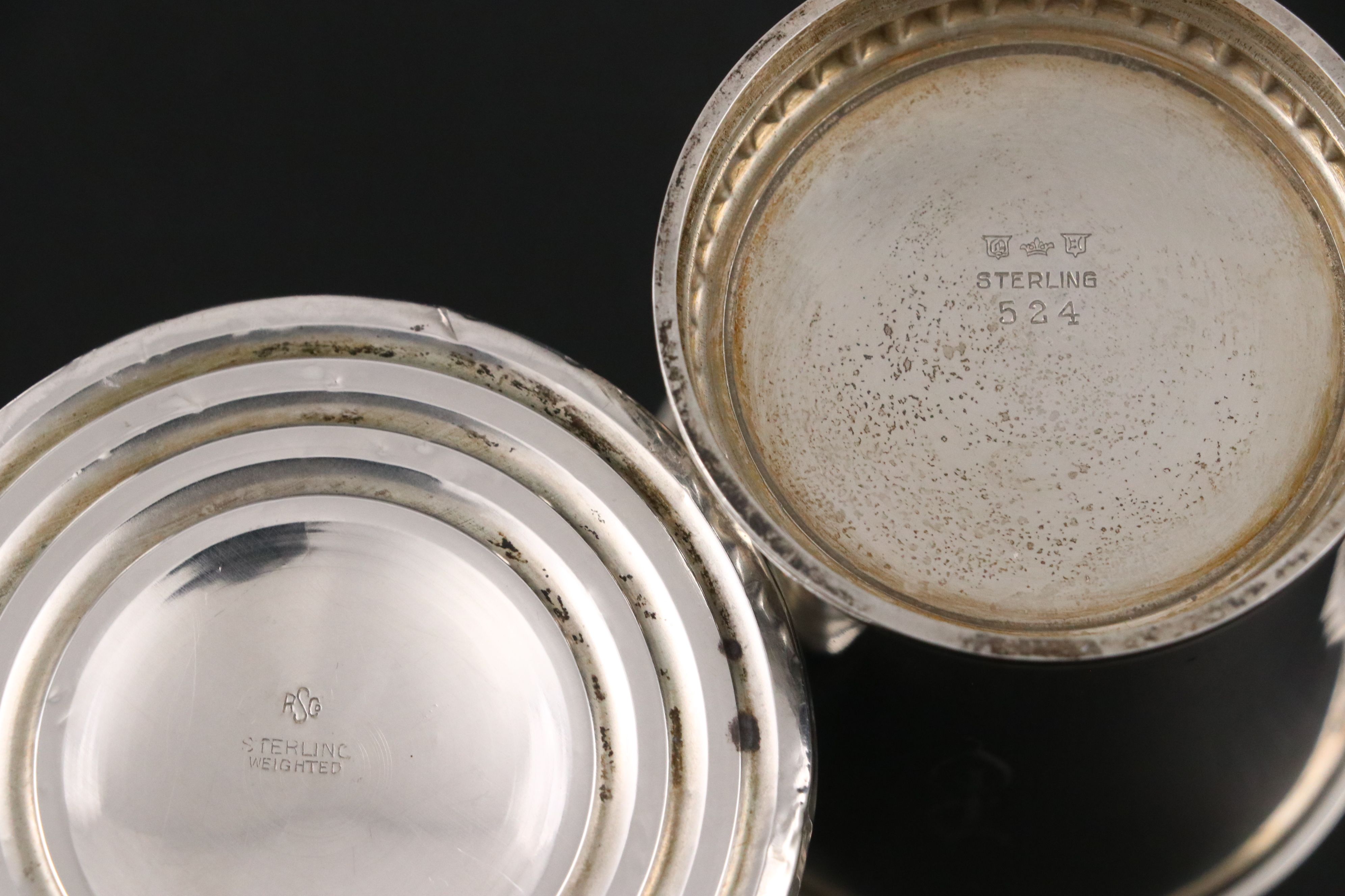 Sterling Silver Cup, Sterling Hand Carving Set, and More Sterling Tableware