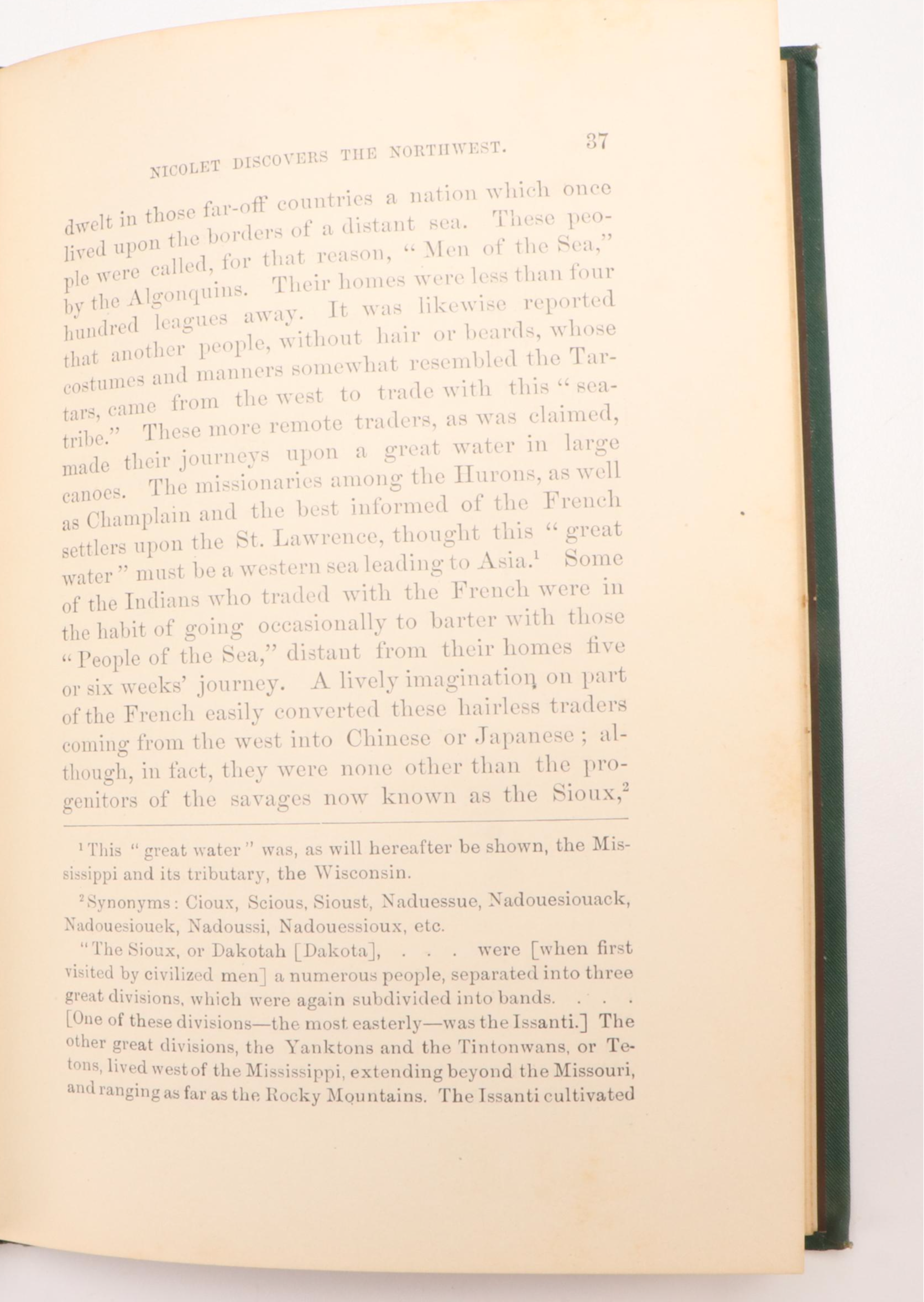 "History of the Discovery of the Northwest" by John Nicolet, 1881