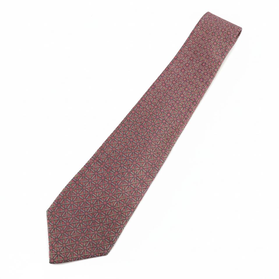 Hermès Geometric Bridle Bit Necktie in Silk Twill with Gift Box