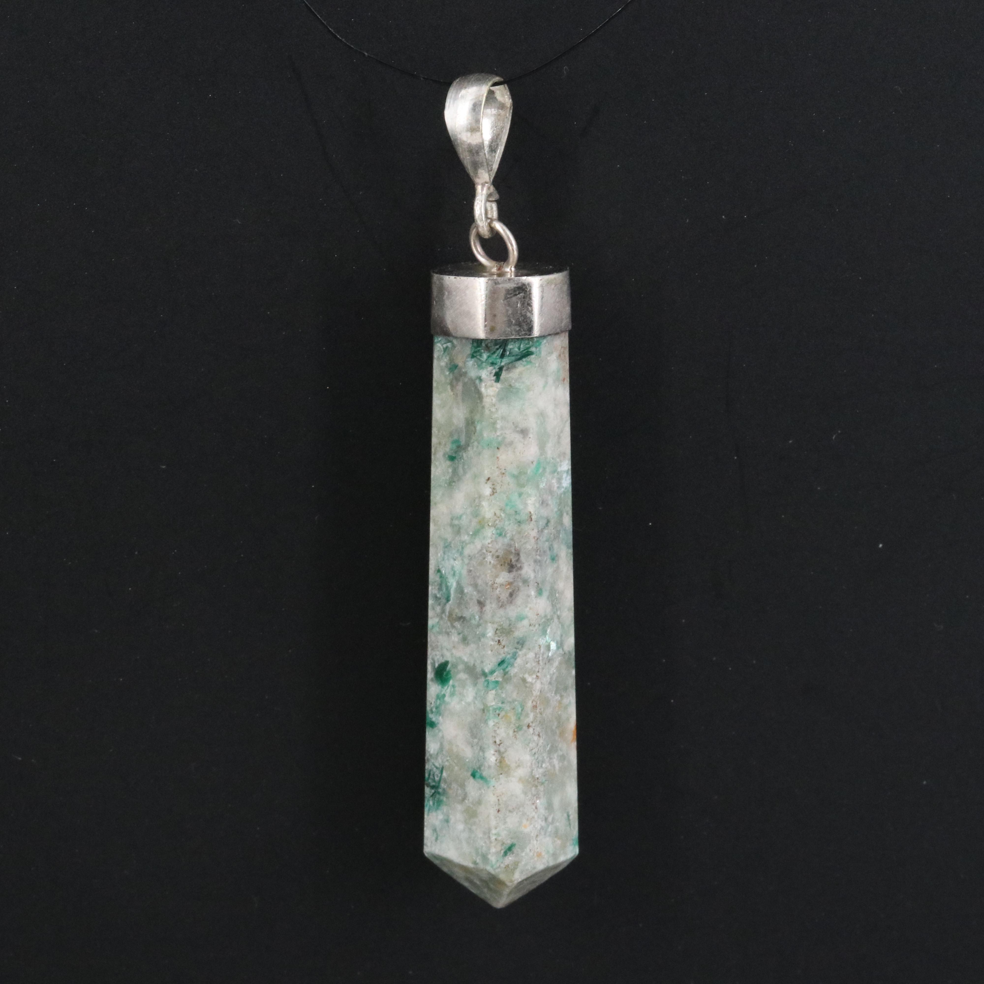 Malachite in Matrix Pendulum Pendant