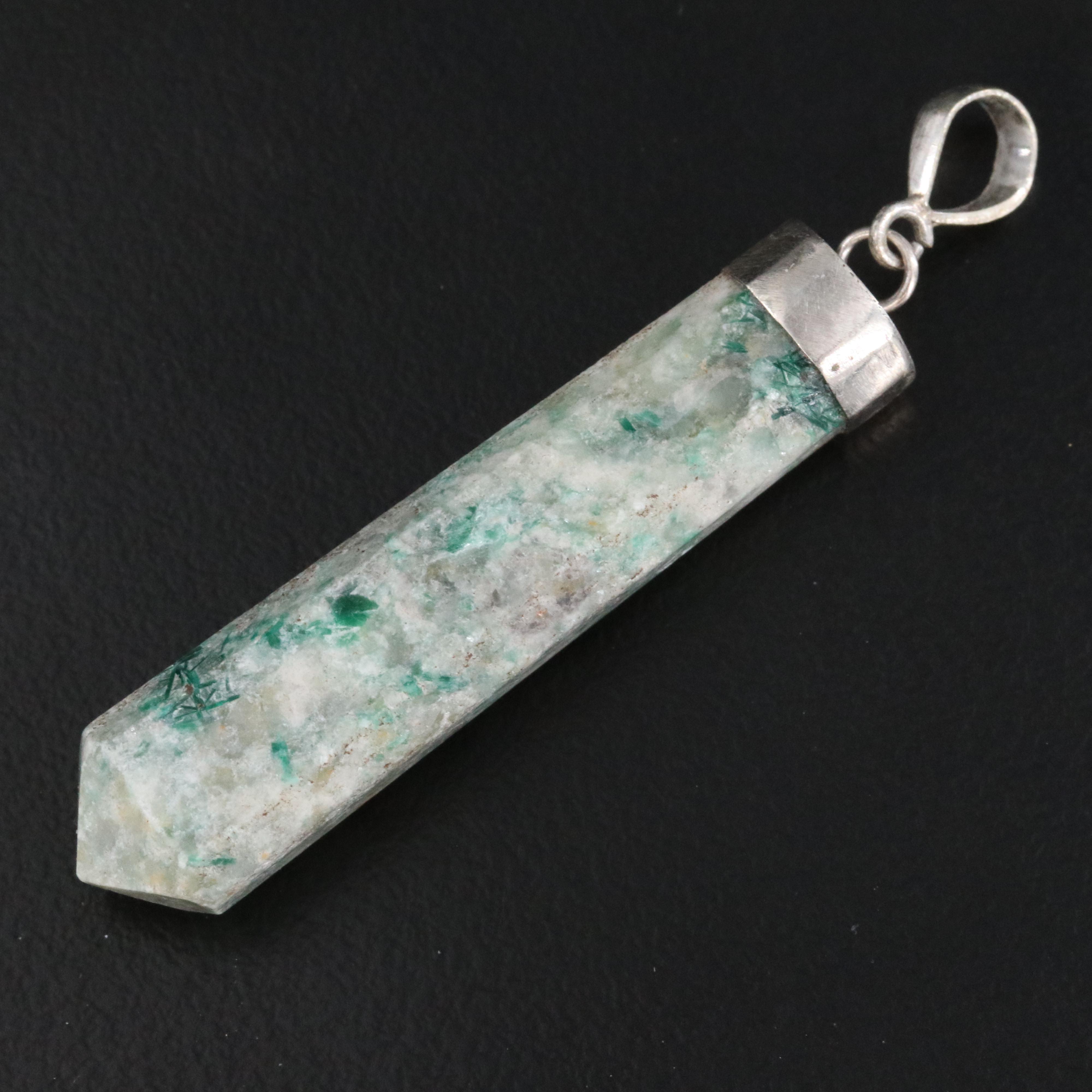 Malachite in Matrix Pendulum Pendant