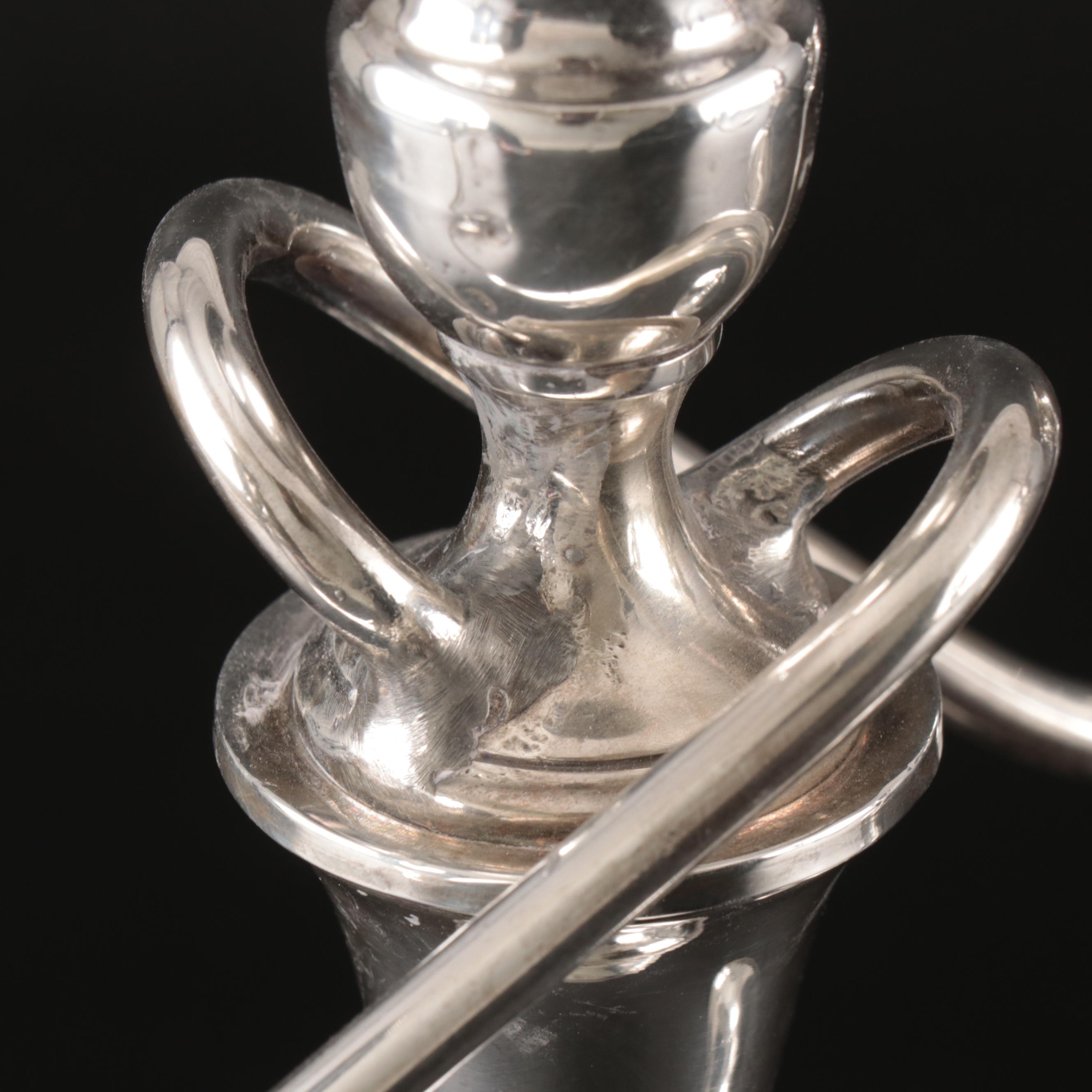 Mueck Carey Co. Sterling Silver Weighted Candelabra, Mid-20th Century