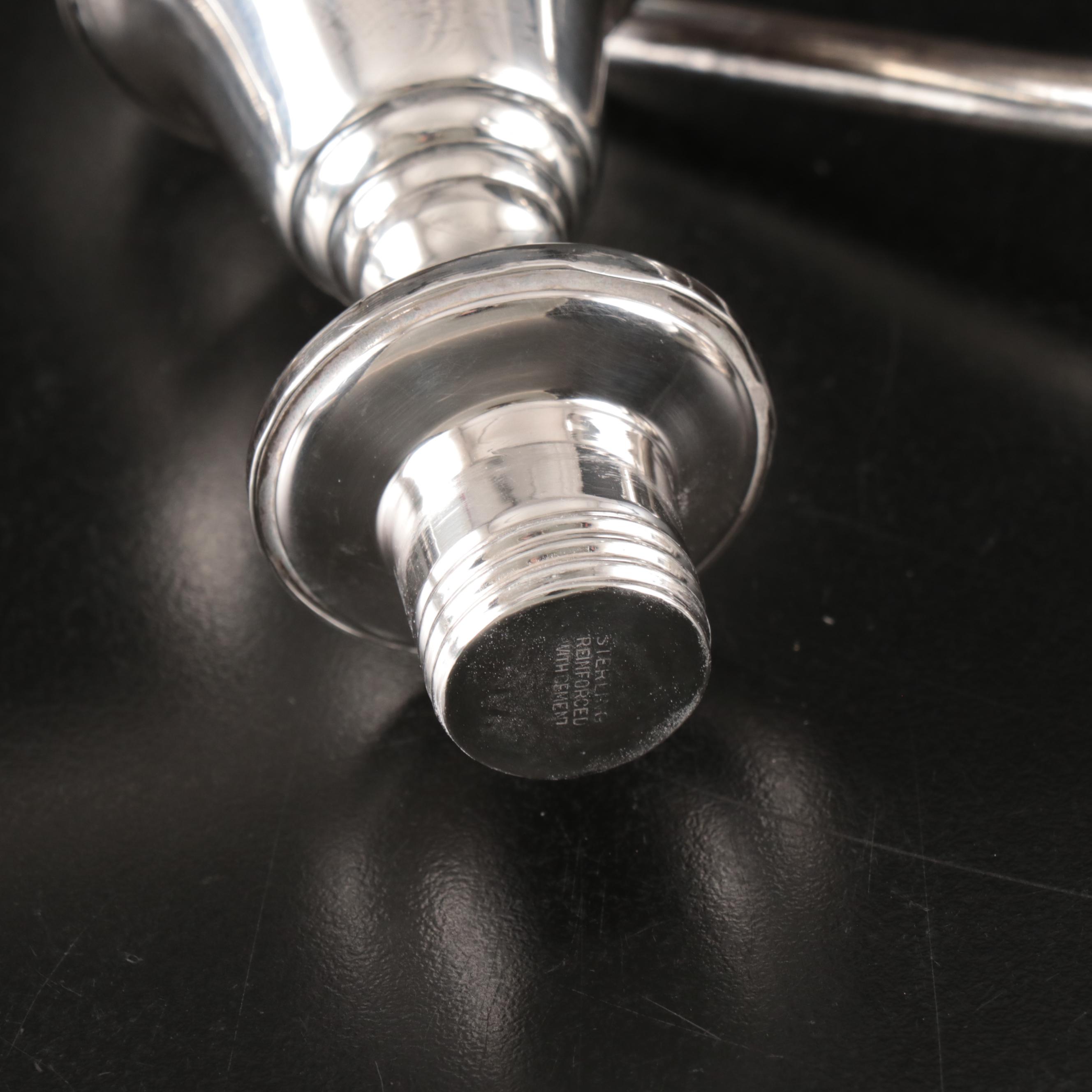 Mueck Carey Co. Sterling Silver Weighted Candelabra, Mid-20th Century