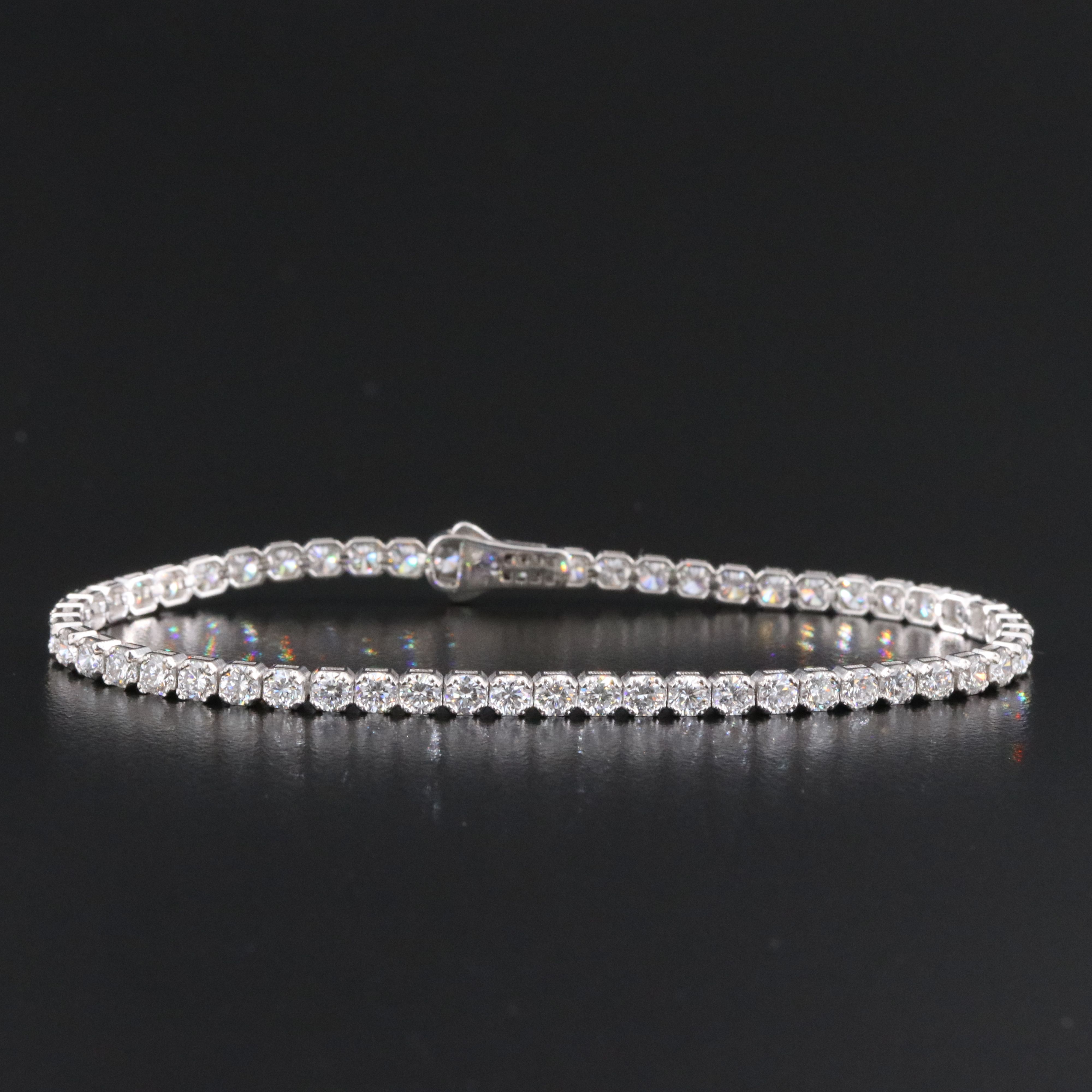 14K 5.66 CTW Lab Grown Diamond Line Bracelet with IGI Report