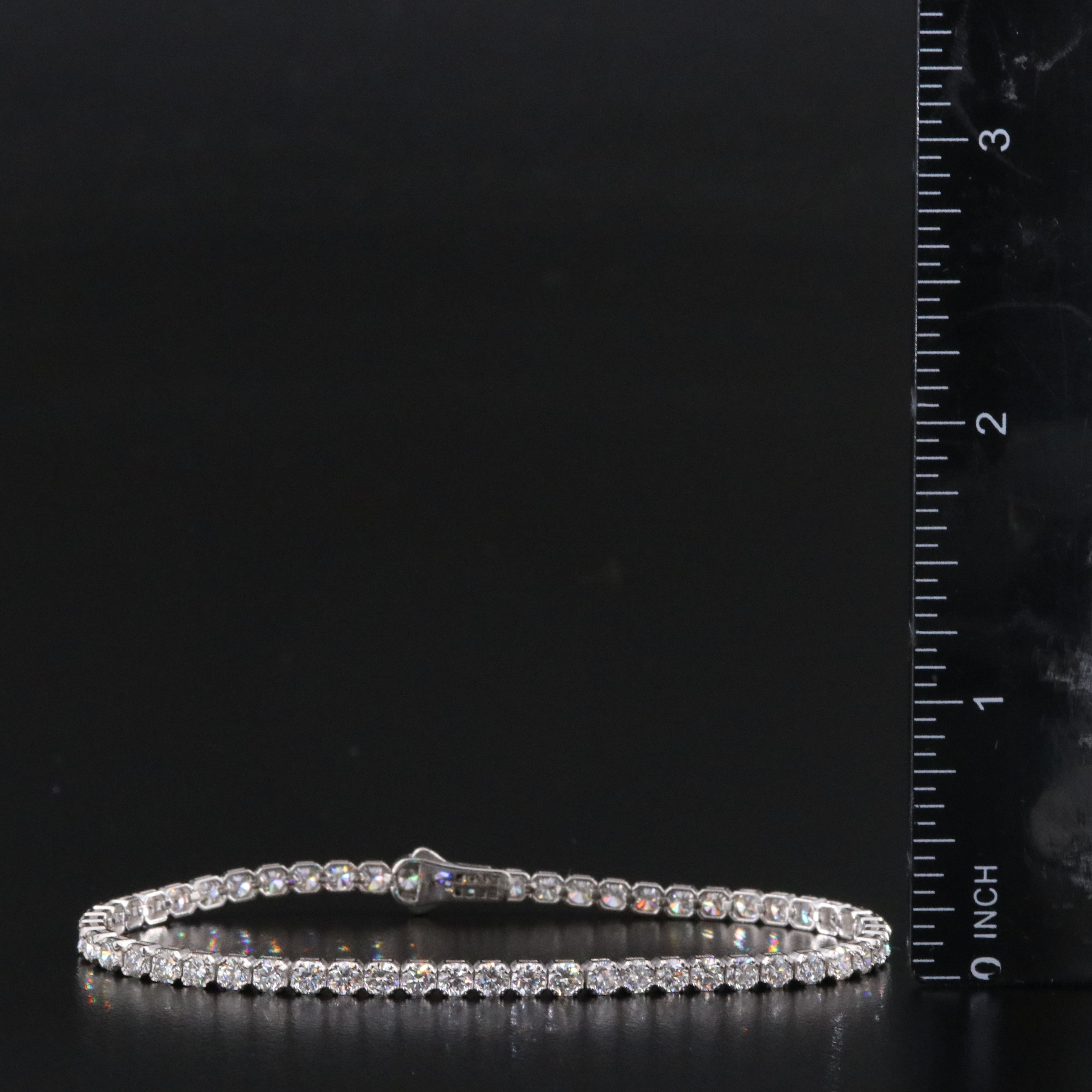 14K 5.66 CTW Lab Grown Diamond Line Bracelet with IGI Report