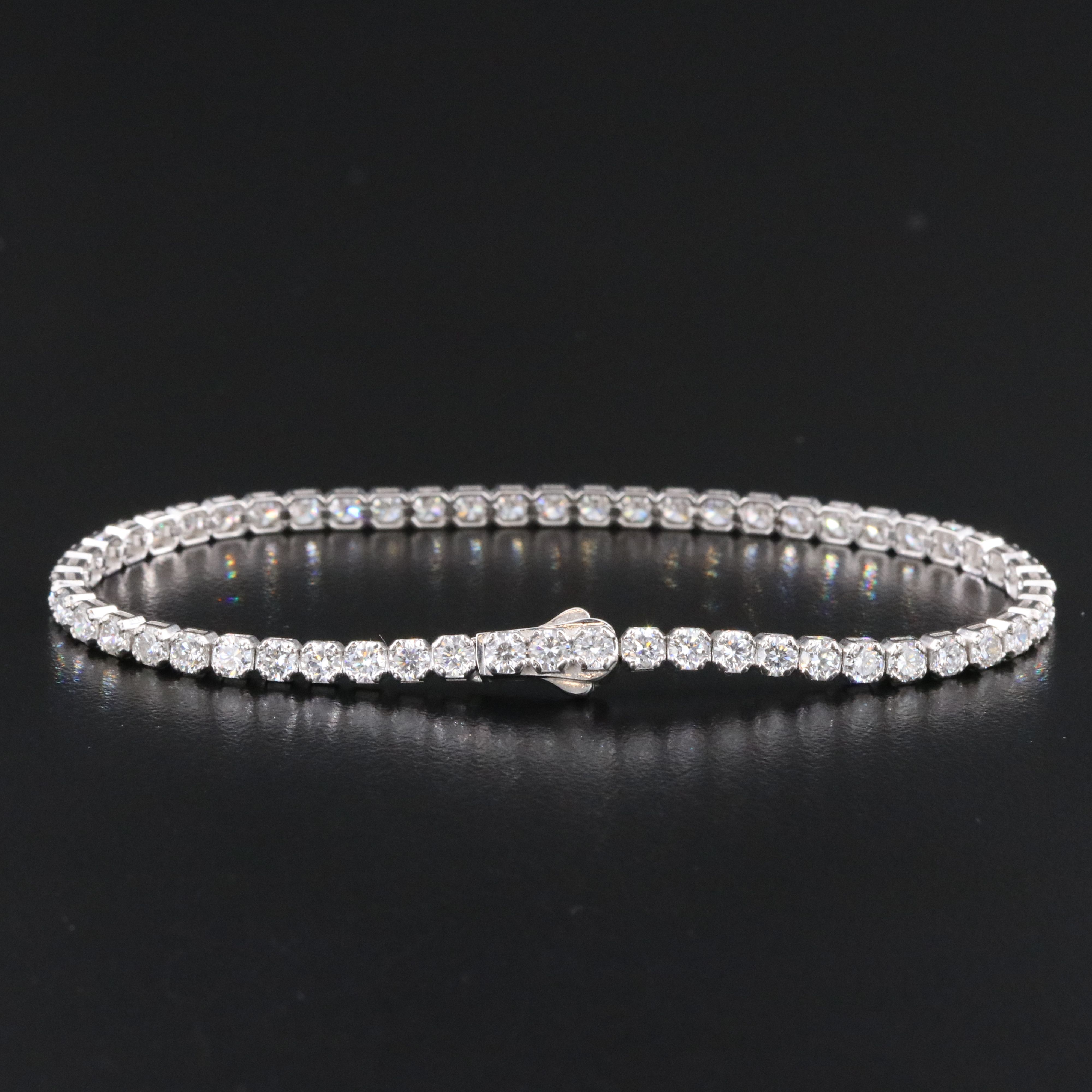 14K 5.66 CTW Lab Grown Diamond Line Bracelet with IGI Report