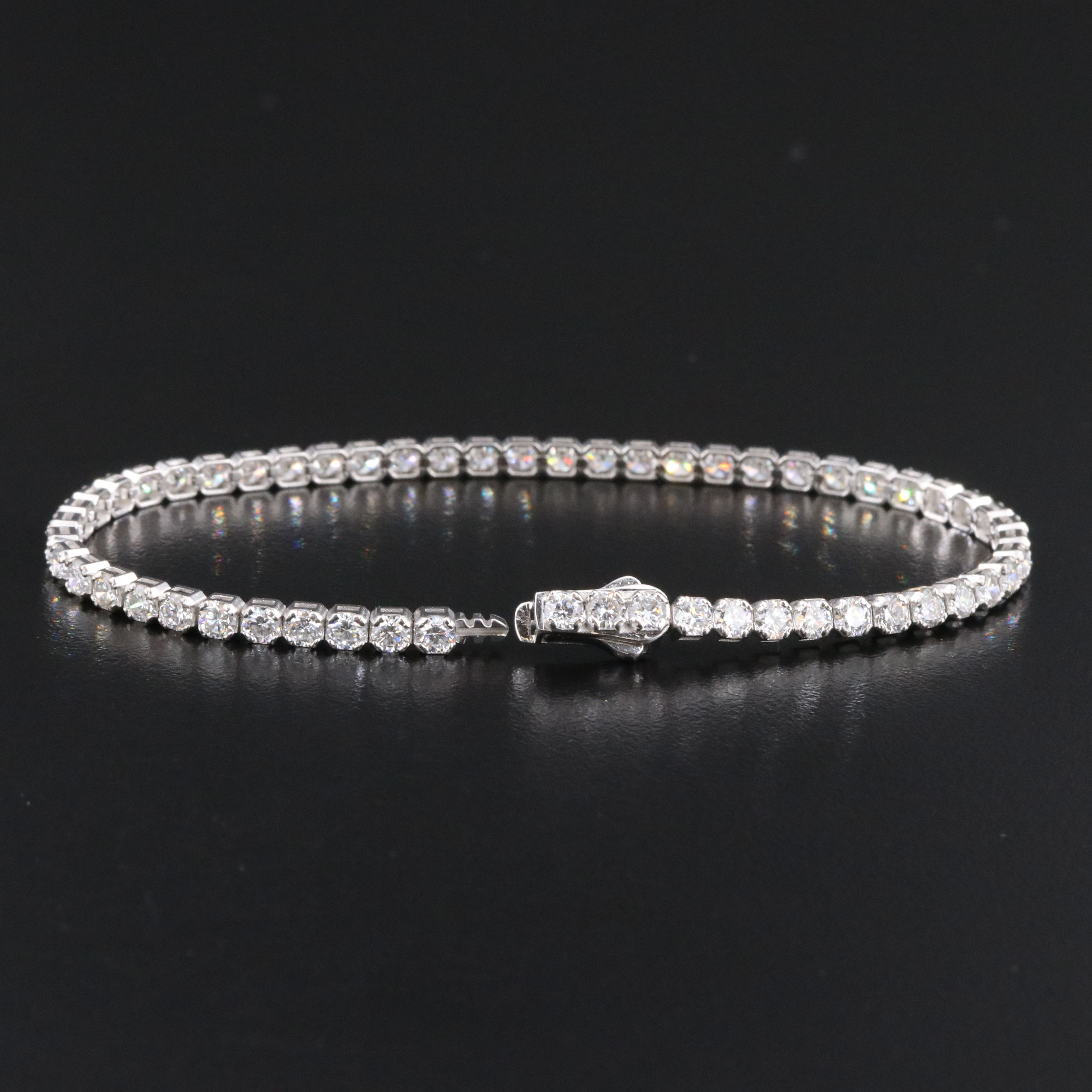 14K 5.66 CTW Lab Grown Diamond Line Bracelet with IGI Report