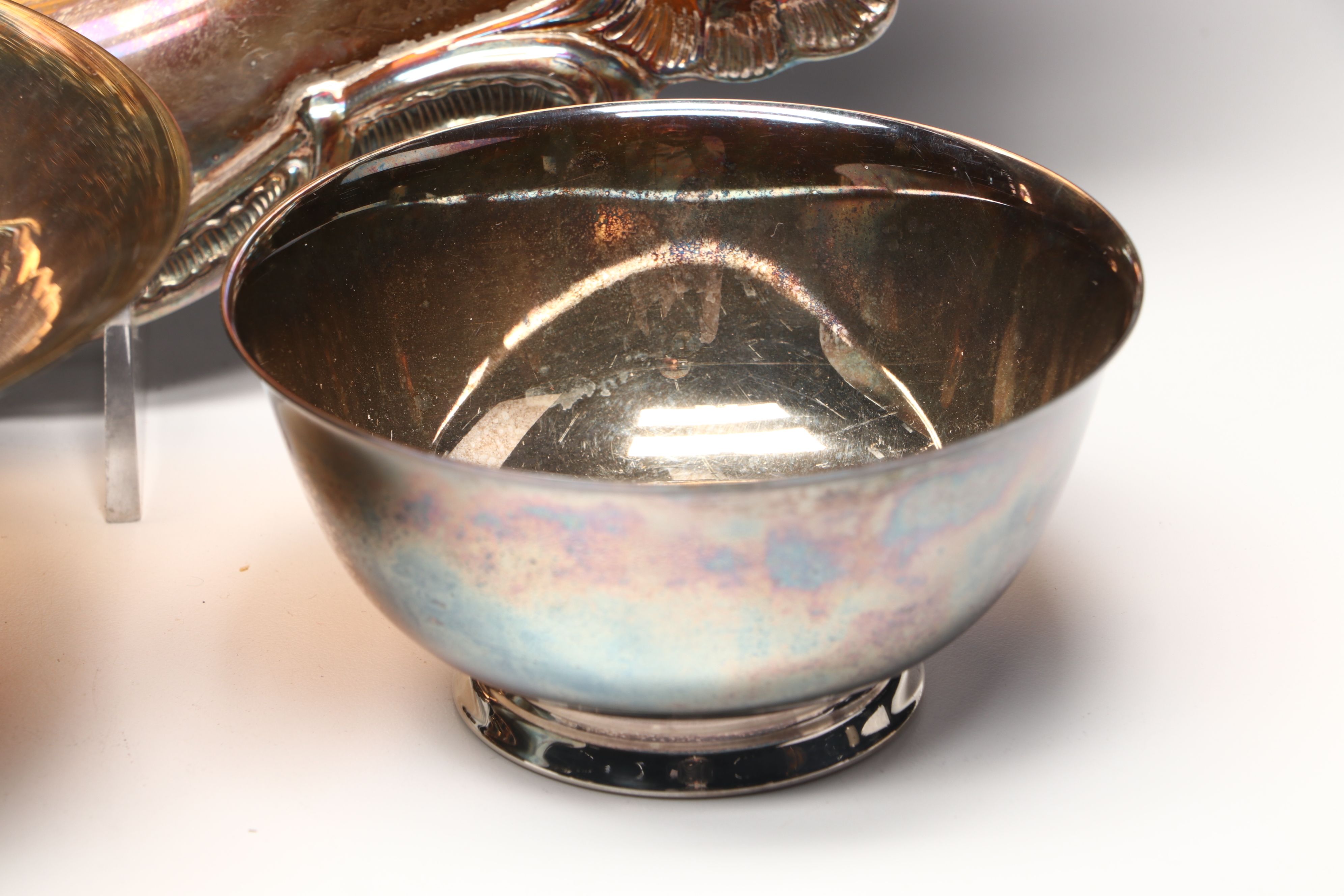 Web Sterling Silver Baby Cup with Other American Silver Plate Serveware