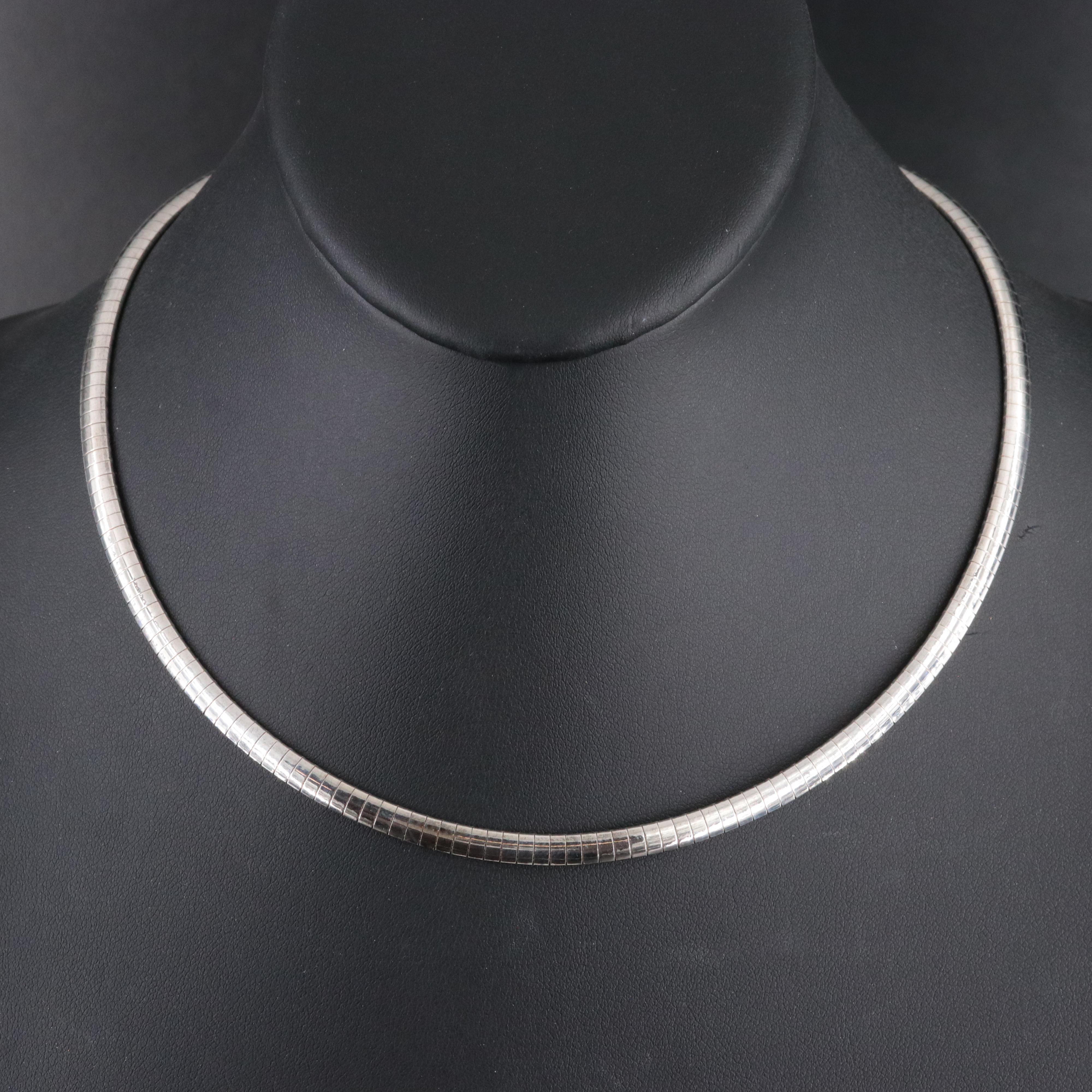 Sterling Omega Chain Necklace