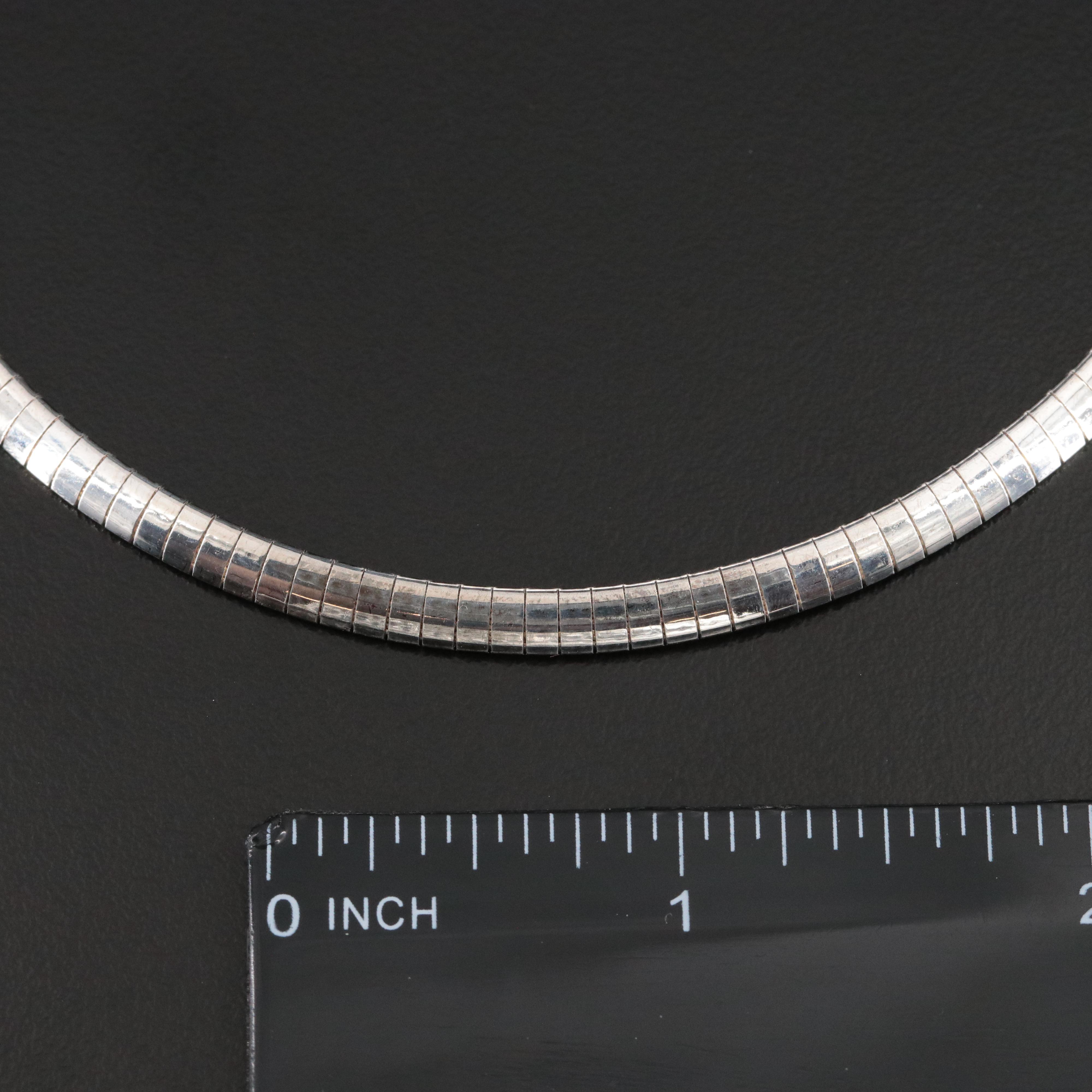 Sterling Omega Chain Necklace