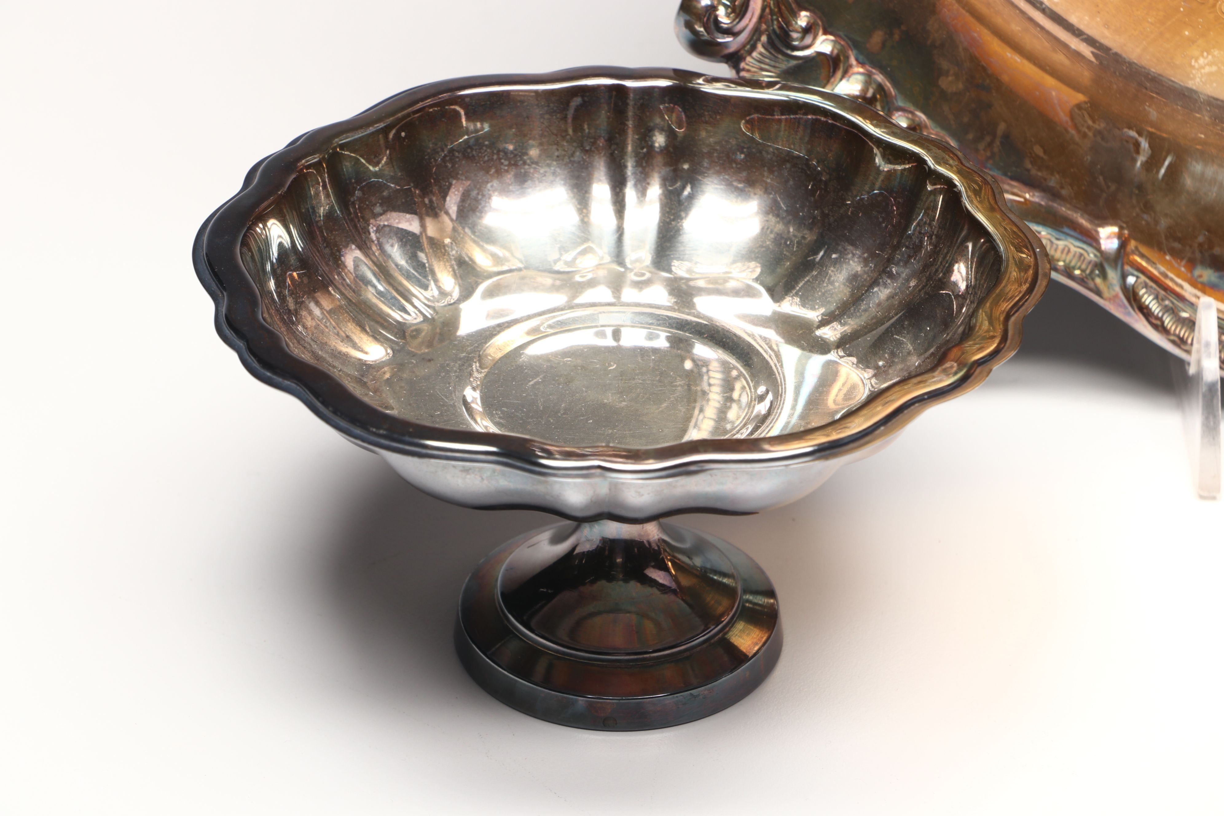 Web Sterling Silver Baby Cup with Other American Silver Plate Serveware