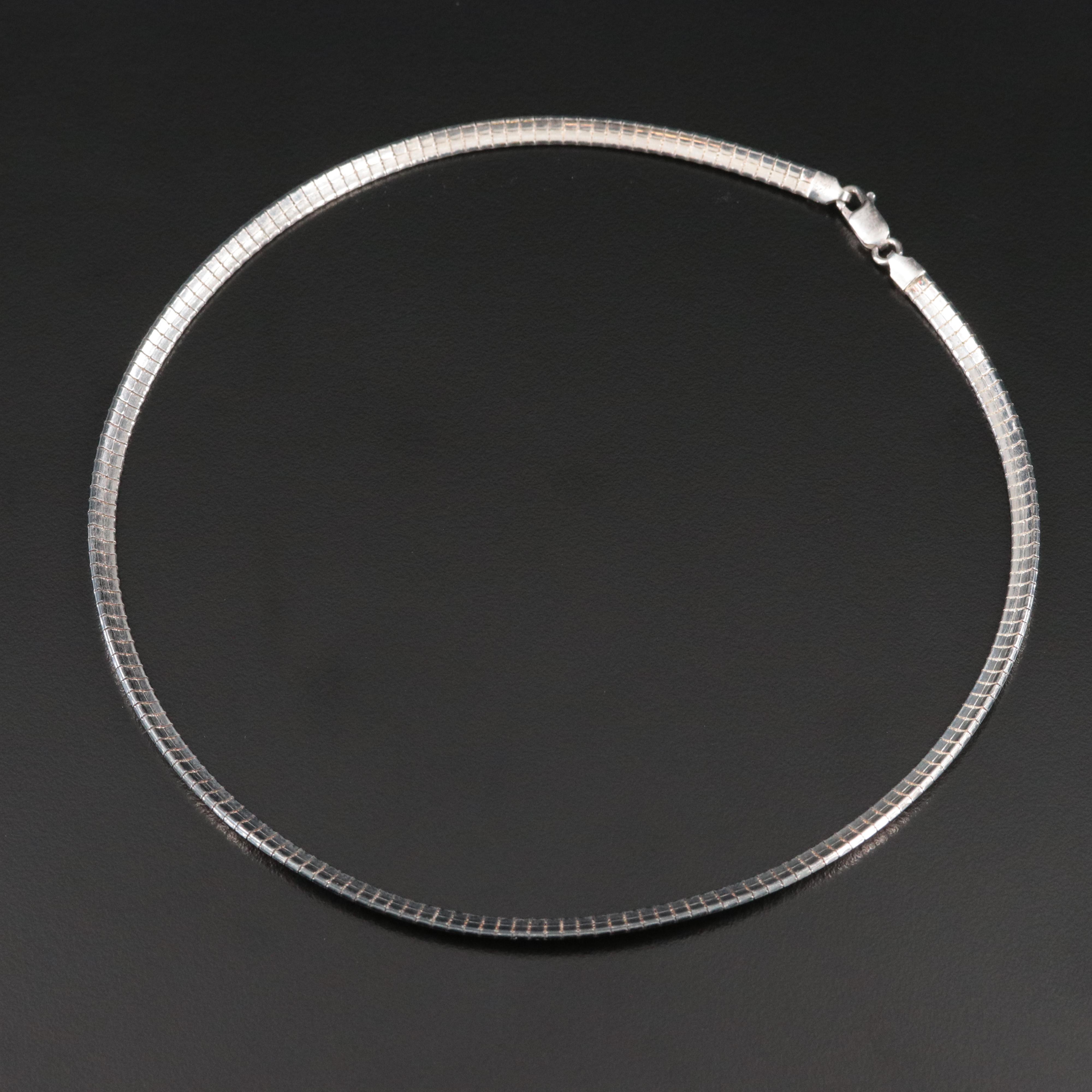 Sterling Omega Chain Necklace