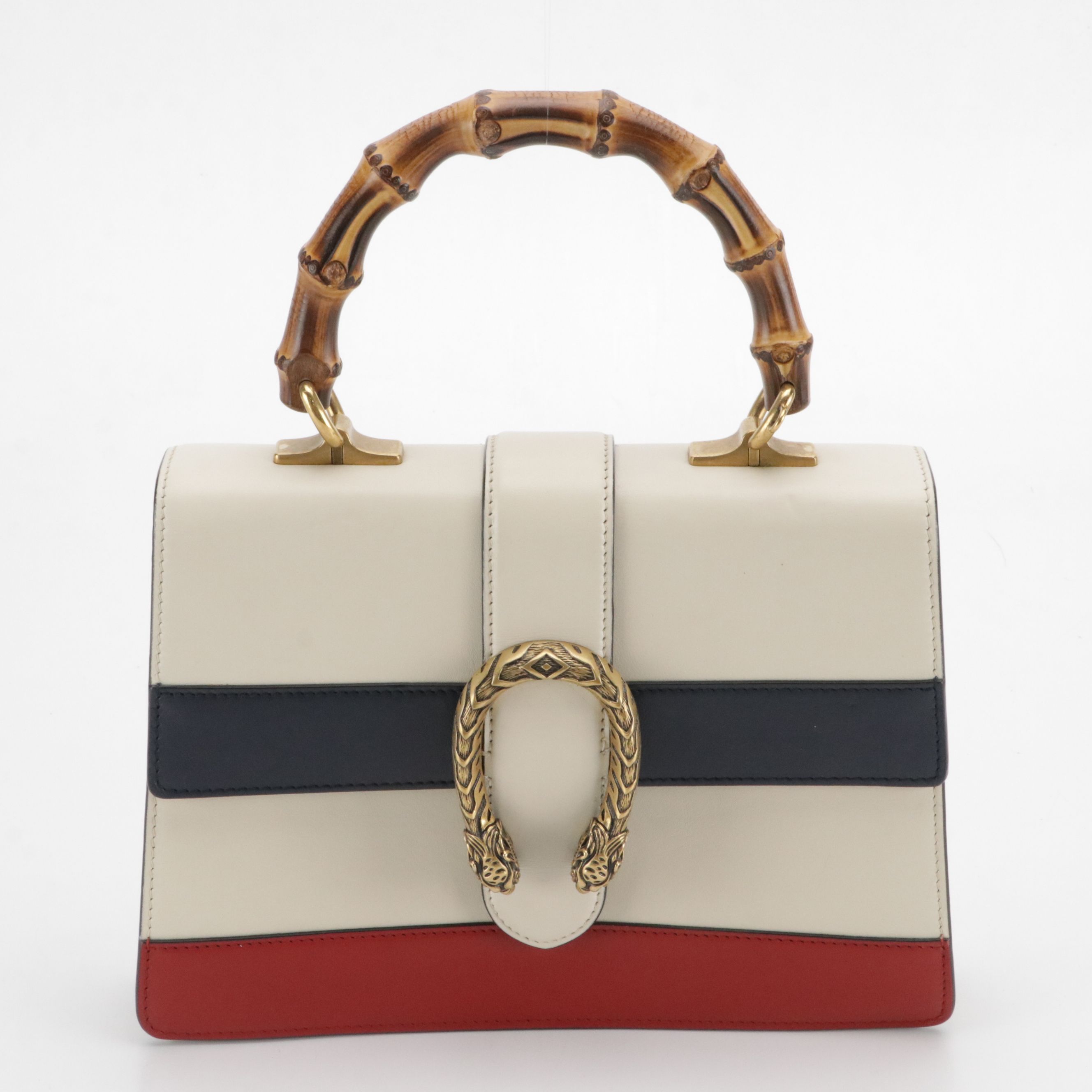 Gucci Dionysus Two-Way Bag in Smooth Tricolor Leather