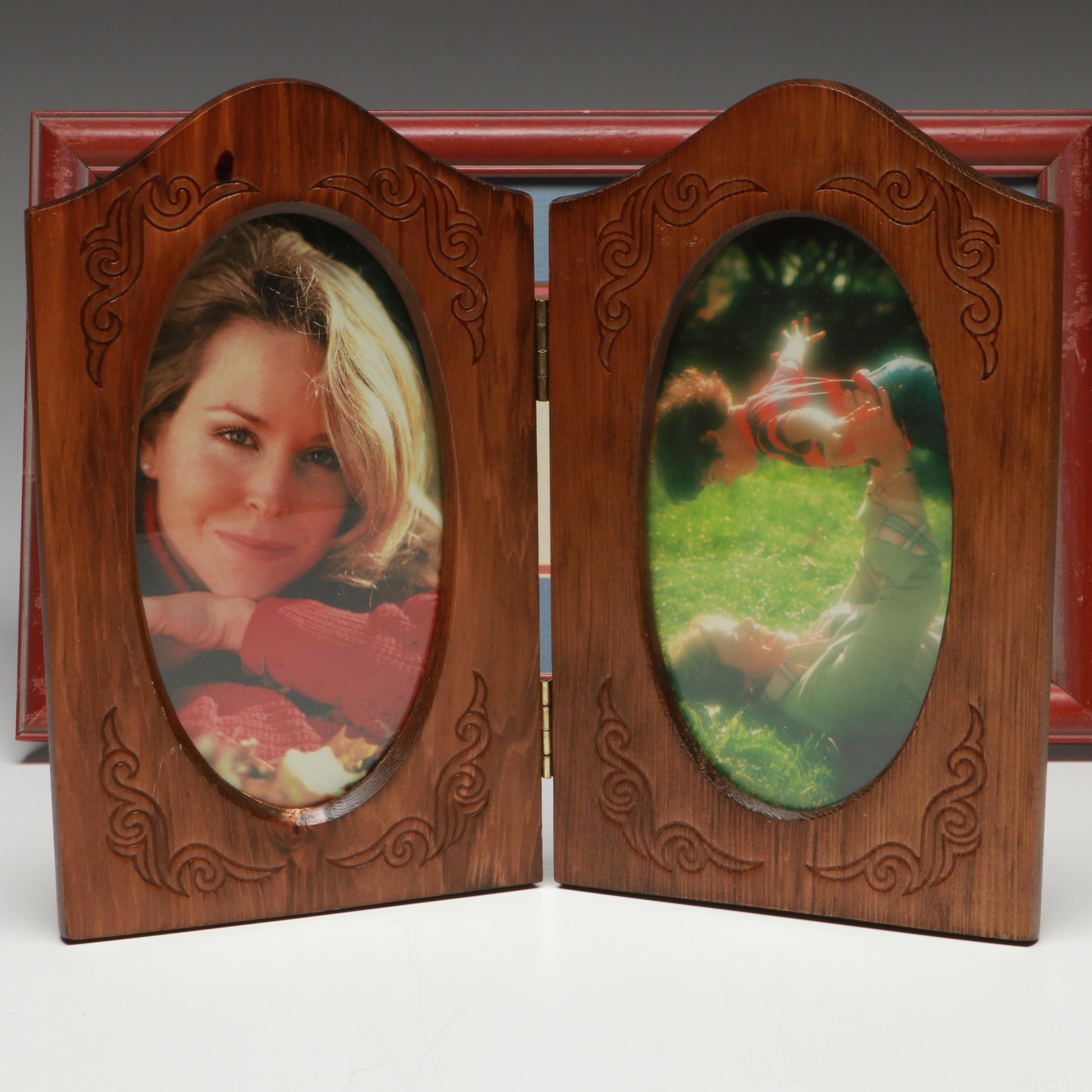 Vintage Coin Banks, Folding Picture Frame and Other Table Décor