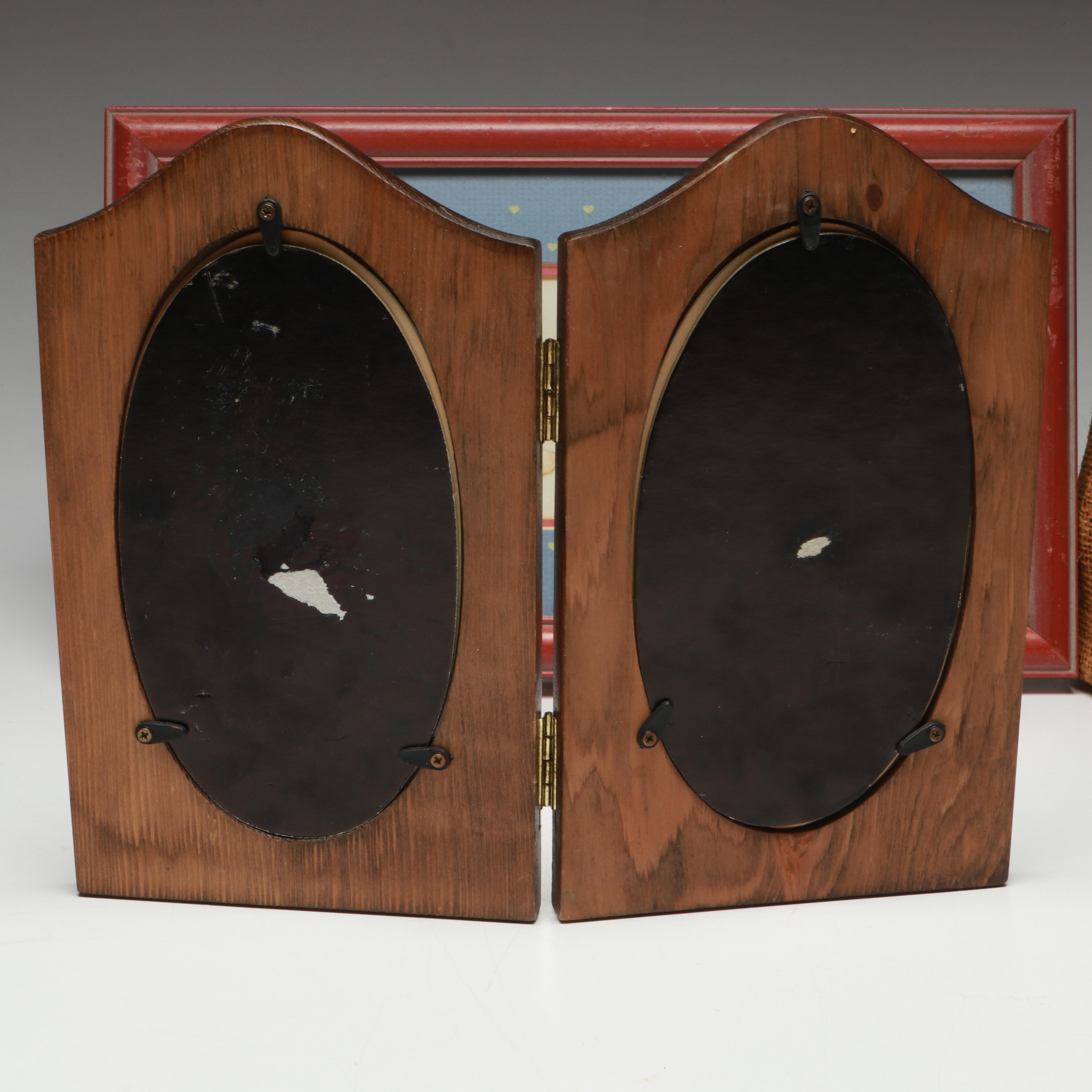 Vintage Coin Banks, Folding Picture Frame and Other Table Décor