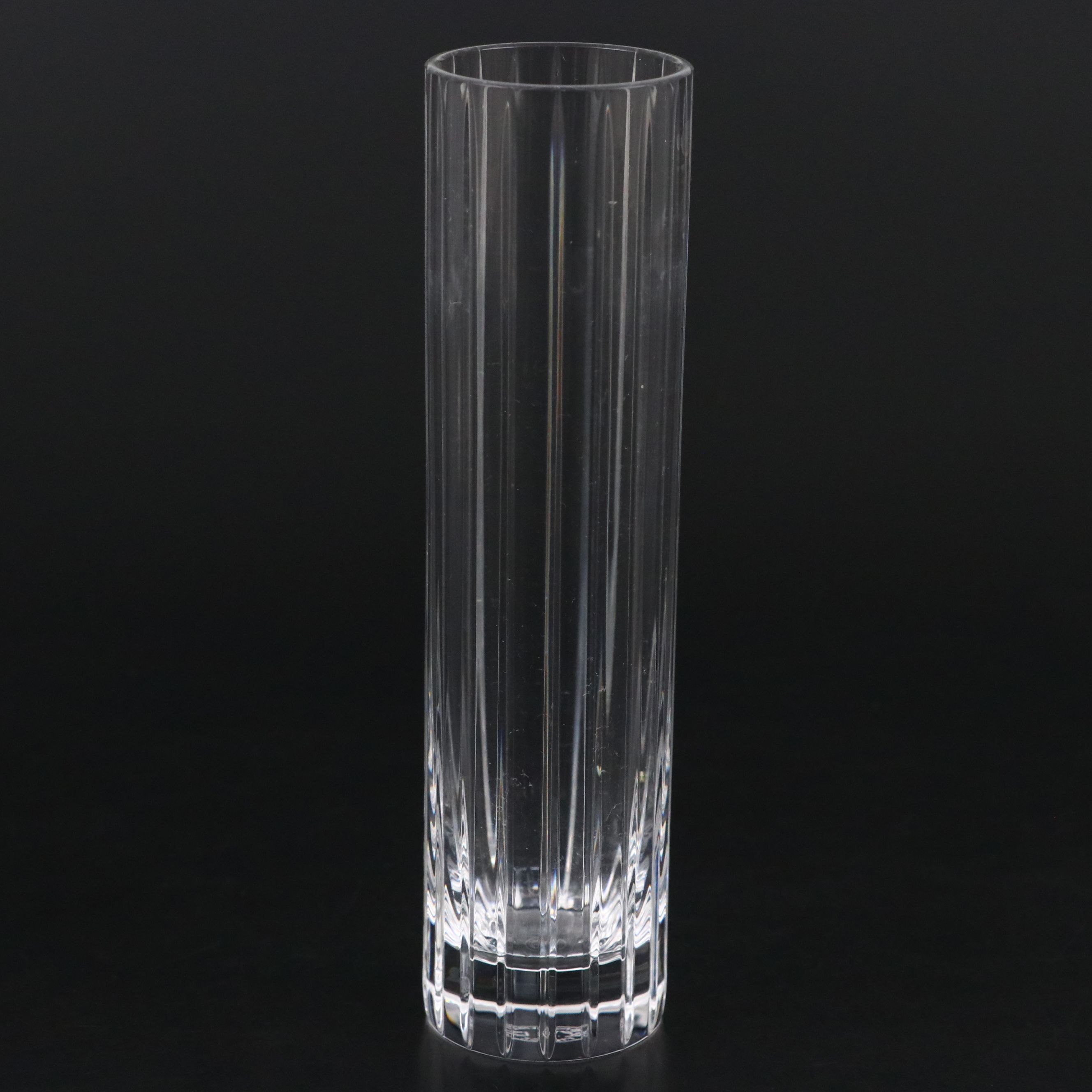 Baccarat "Harmonie" Crystal Bud Vase with "Swirl" Lidded Box