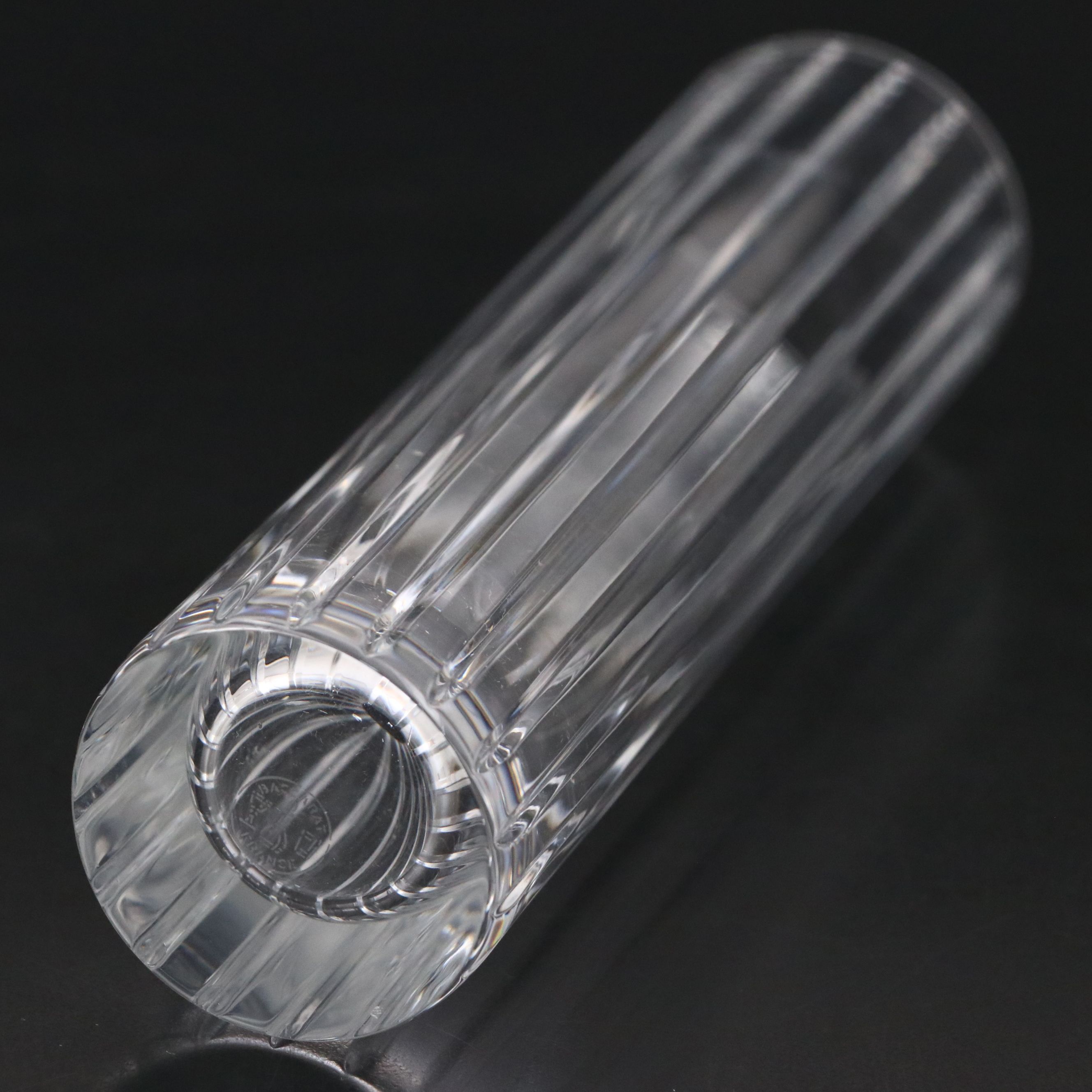 Baccarat "Harmonie" Crystal Bud Vase with "Swirl" Lidded Box