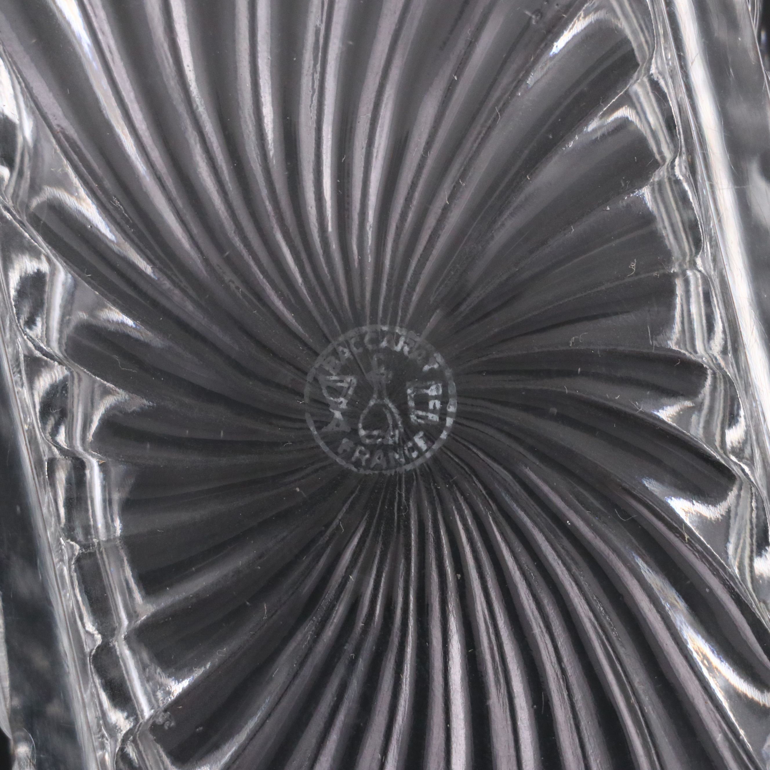 Baccarat "Harmonie" Crystal Bud Vase with "Swirl" Lidded Box